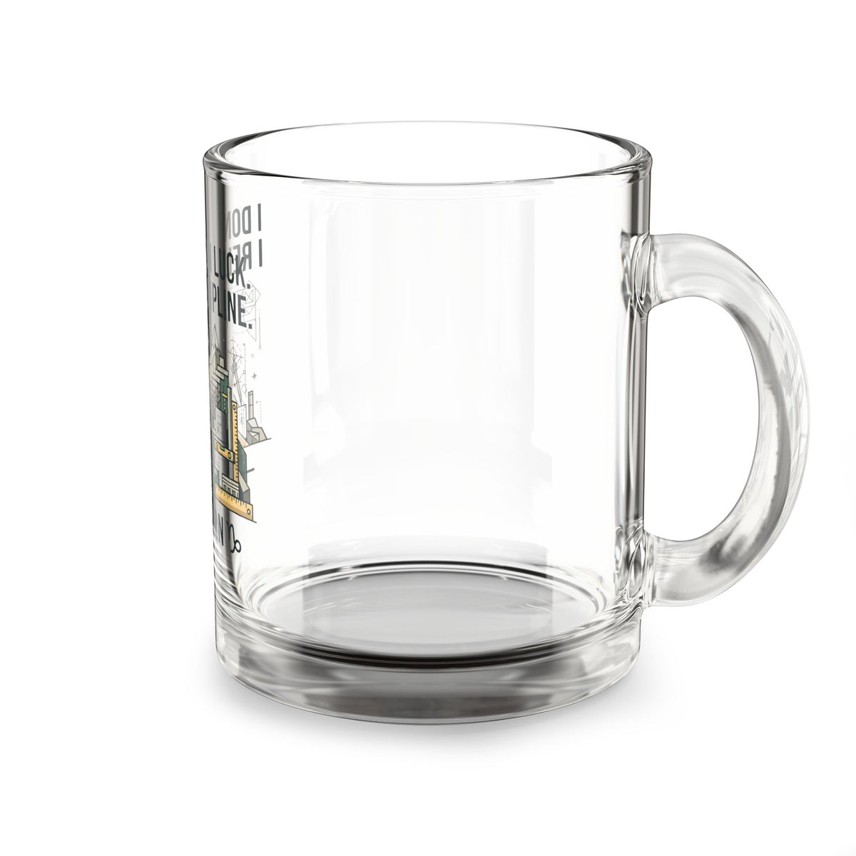 Capricorn Glass Mug – “I Don’t Rely on Luck, I Rely on Discipline” 10oz Zodiac Coffee Cup