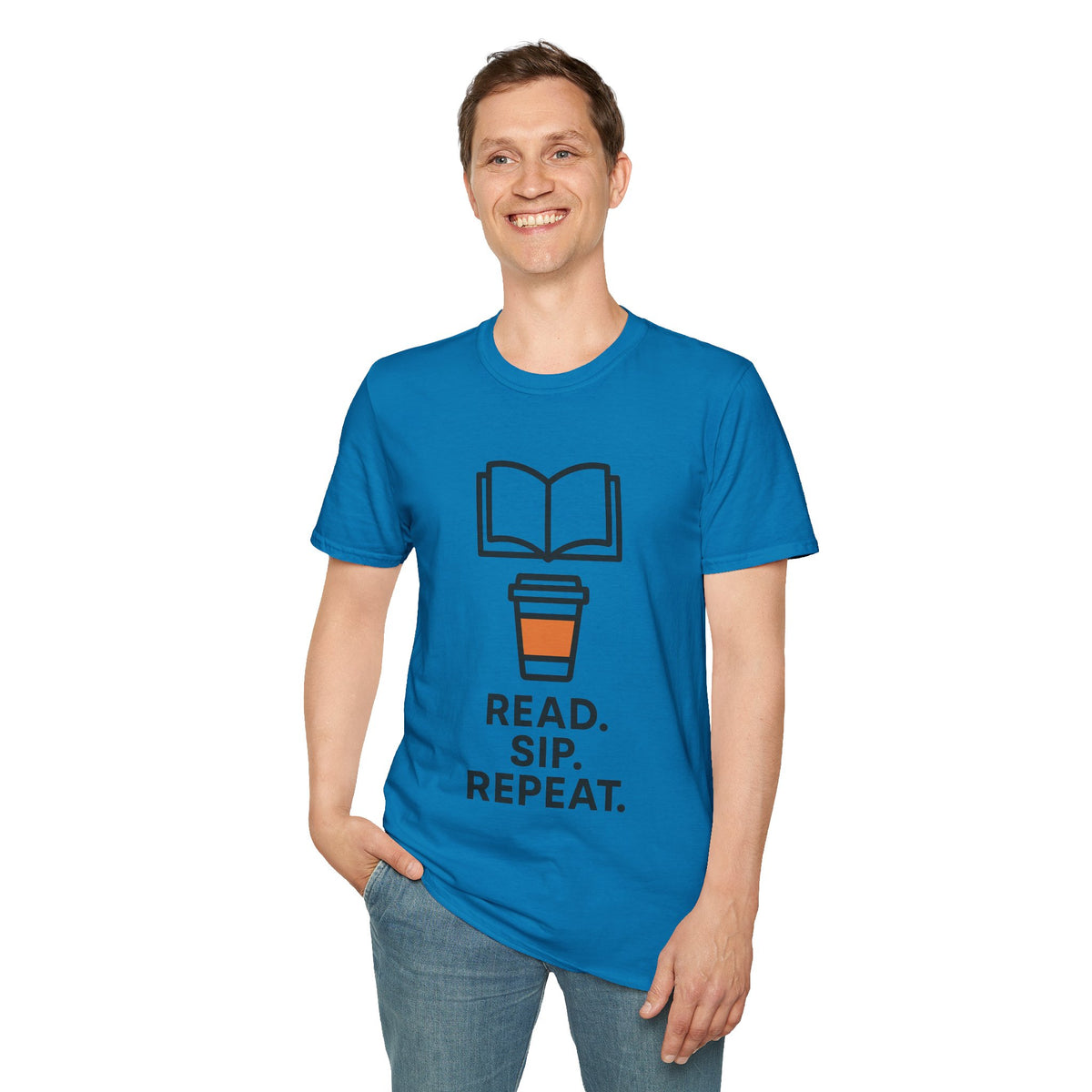 Read Sip Repeat Coffee Cup and Open Book White Graphic Tee - Trending Now - September 2026