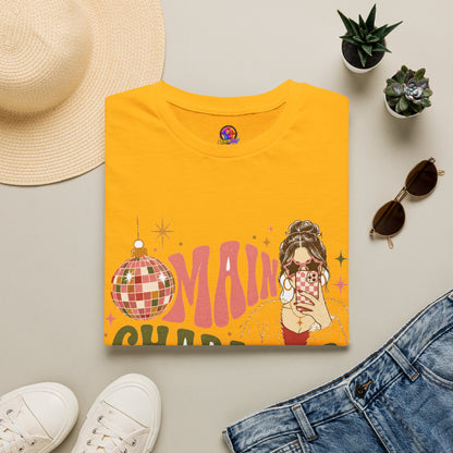 Christmas T-Shirt — "Main Character Christmas" Graphic Tee (Holiday Mom Aesthetic)