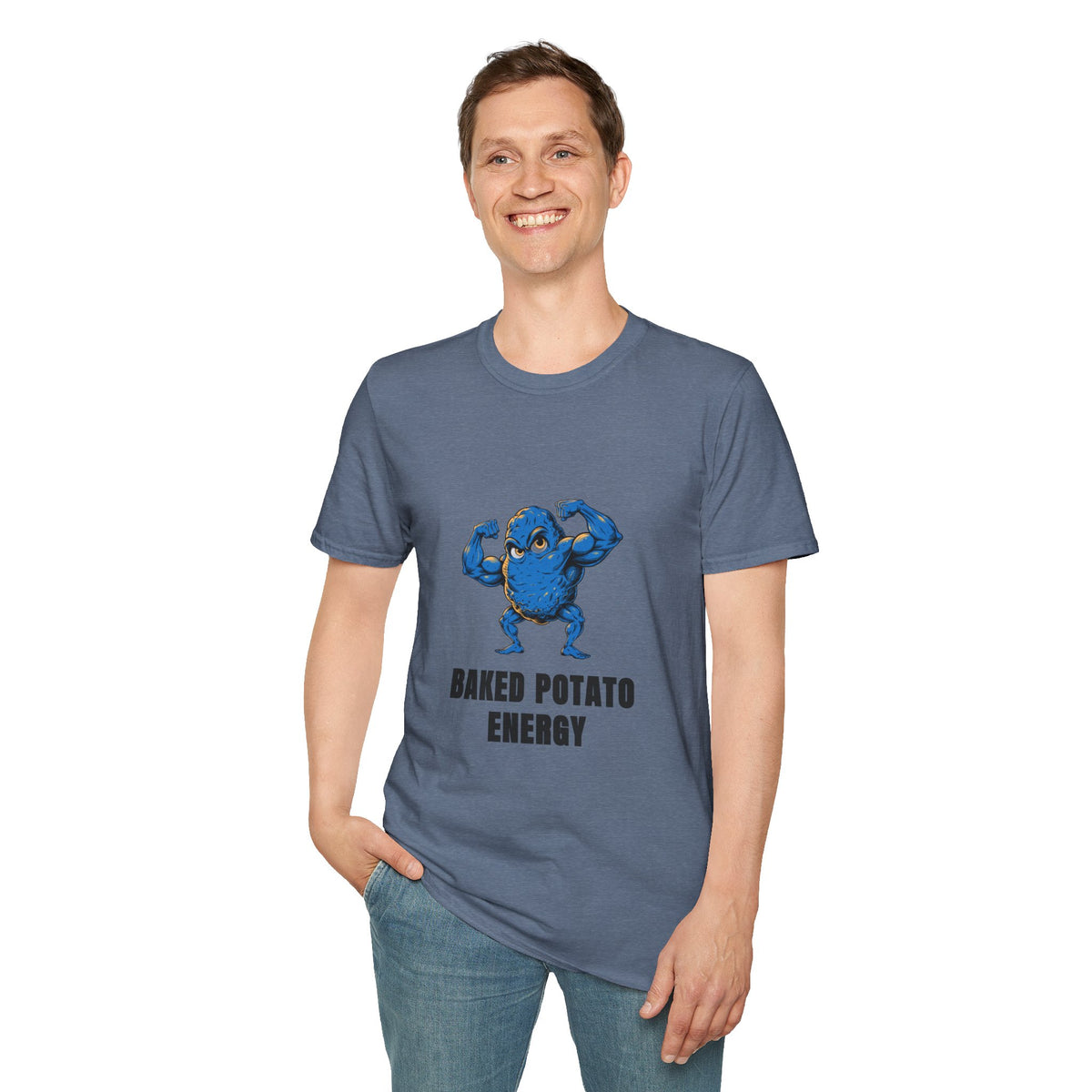 Baked Potato Energy T-Shirt — Funny Muscular Potato Graphic Tee - Trending Now - August 2026