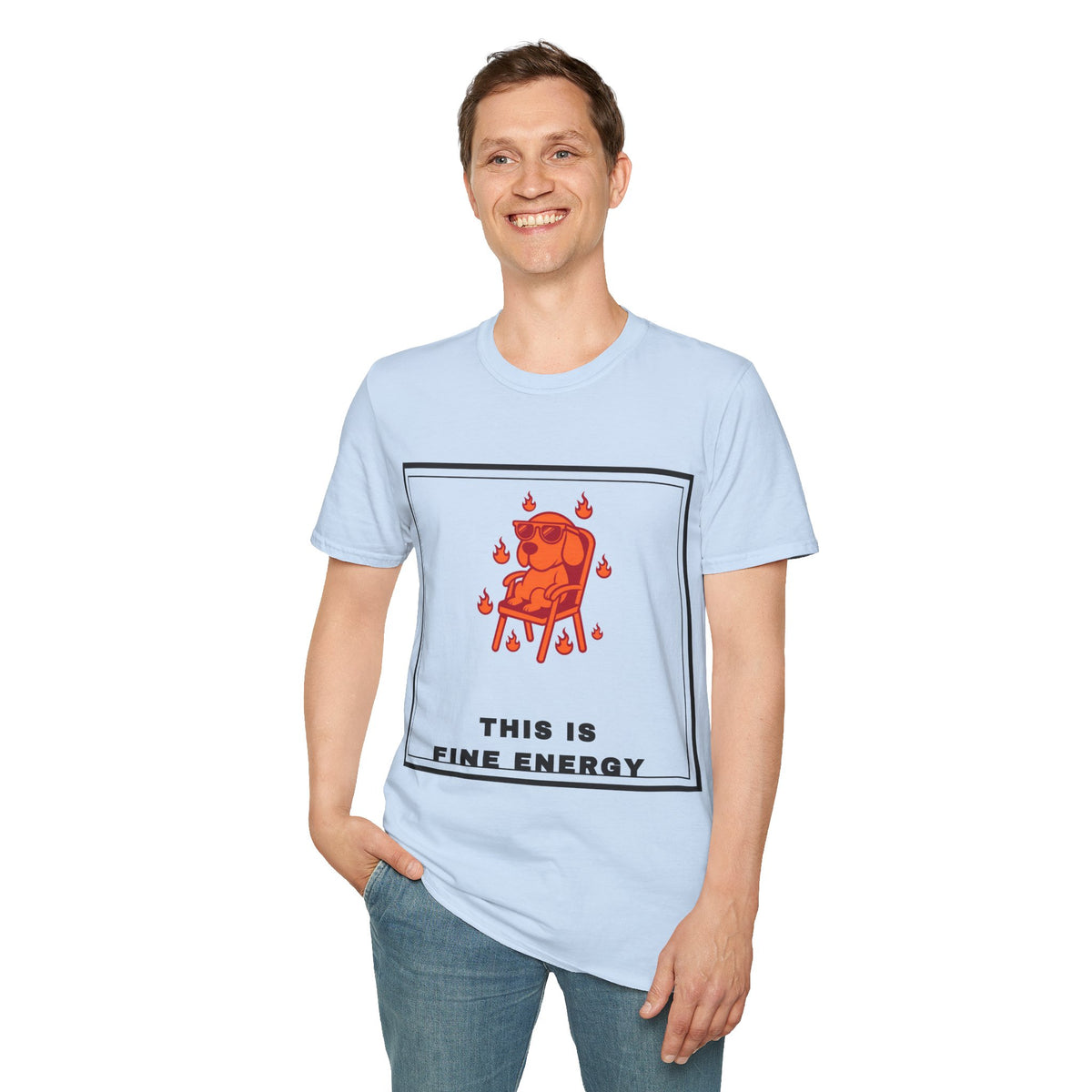 This Is Fine Energy T-Shirt — Cute Dog Meme Graphic Tee - Trending Now - September 2026