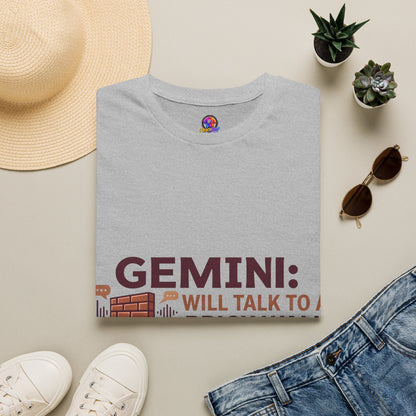 Gemini T-Shirt — "Gemini: Will Talk to a Brick Wall, Will Also Win the Argument" Astrological Tee