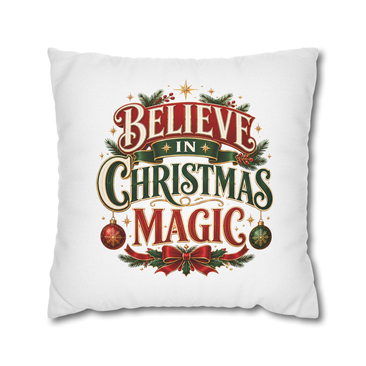 Christmas Pillowcase Believe in Christmas Magic Pillow