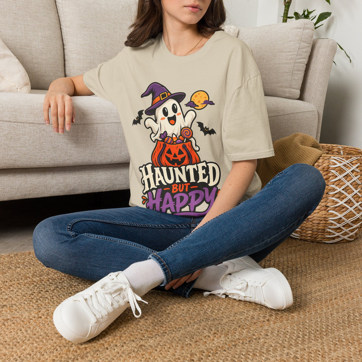Haunted But Happy Halloween T-Shirt