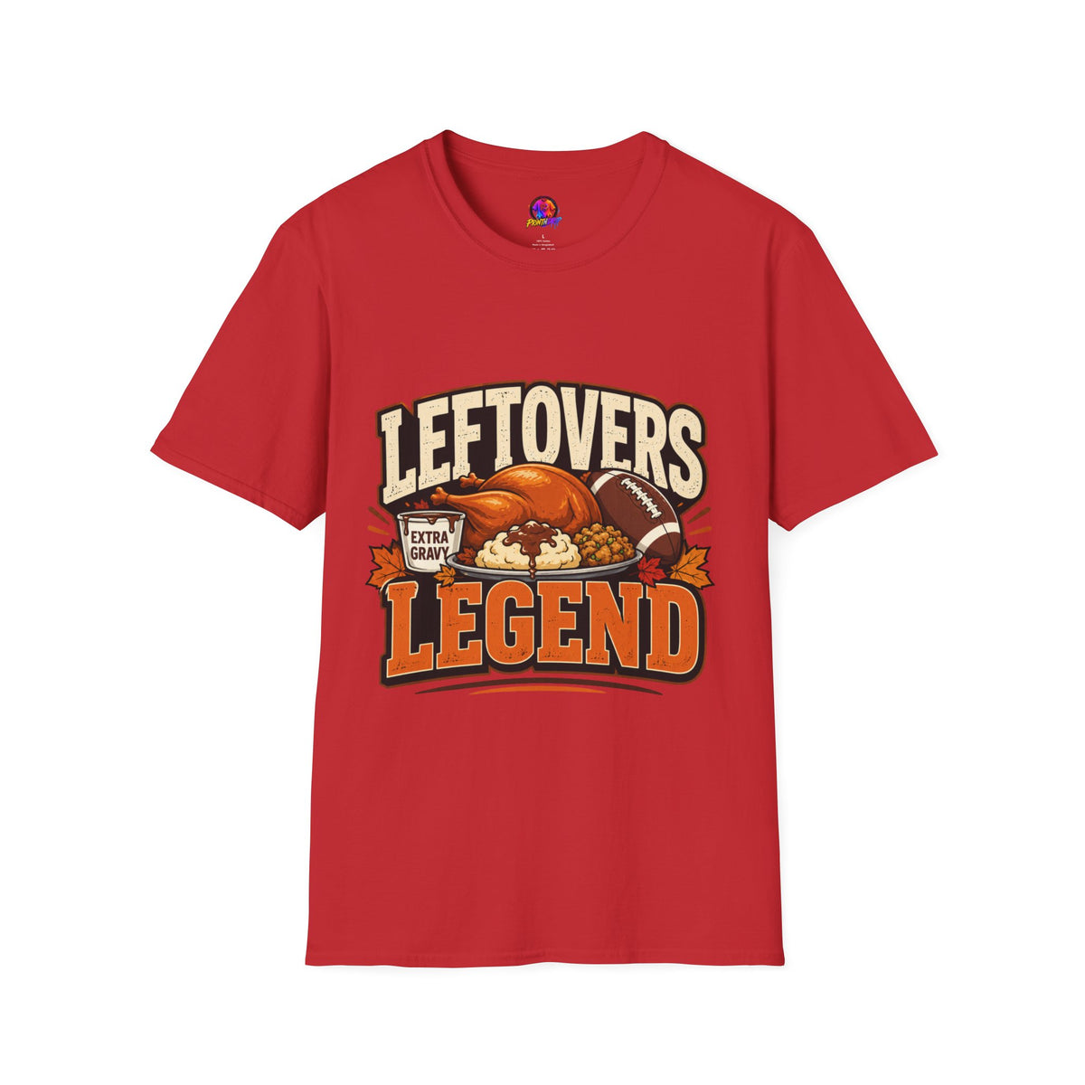 Thanksgiving T-Shirt Leftovers Legend T-Shirt — Thanksgiving Football Turkey Graphic Tee