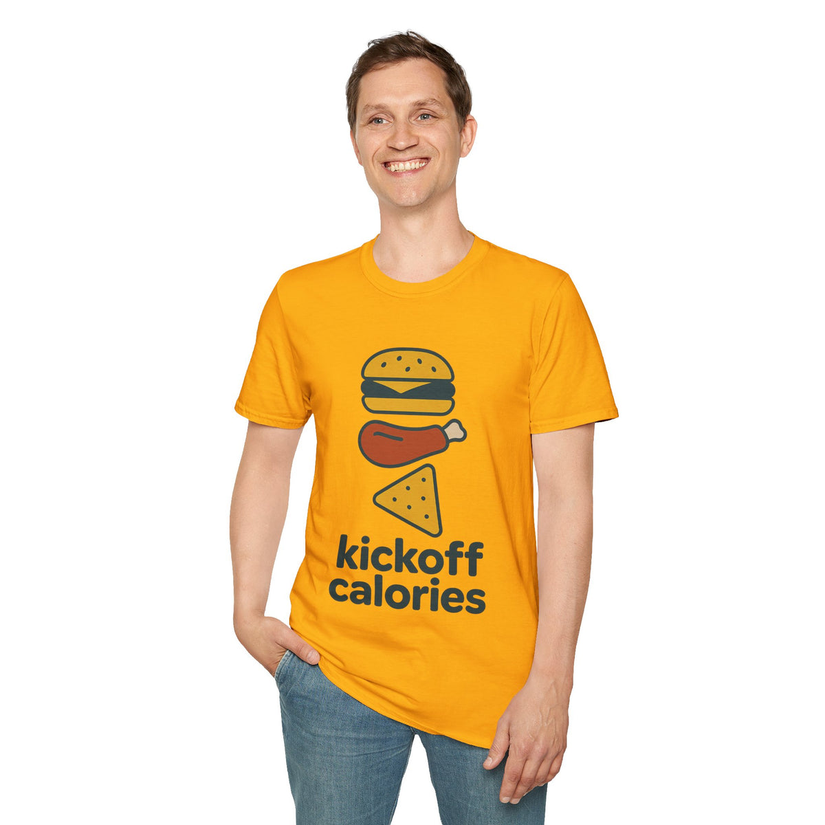 Funny 'Kick Off Calories' T-Shirt — Burger, Drumstick & Pizza Fitness Humor Tee - Trending Now - August 2026