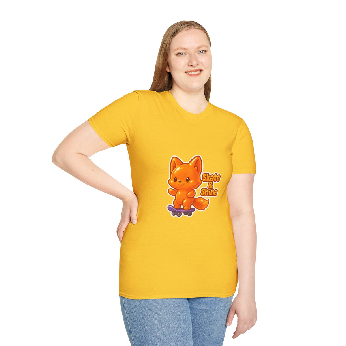 Cute Orange Fox Skateboard T-Shirt — "Gotta Skate" Graphic Tee - Trending Now - October 2026