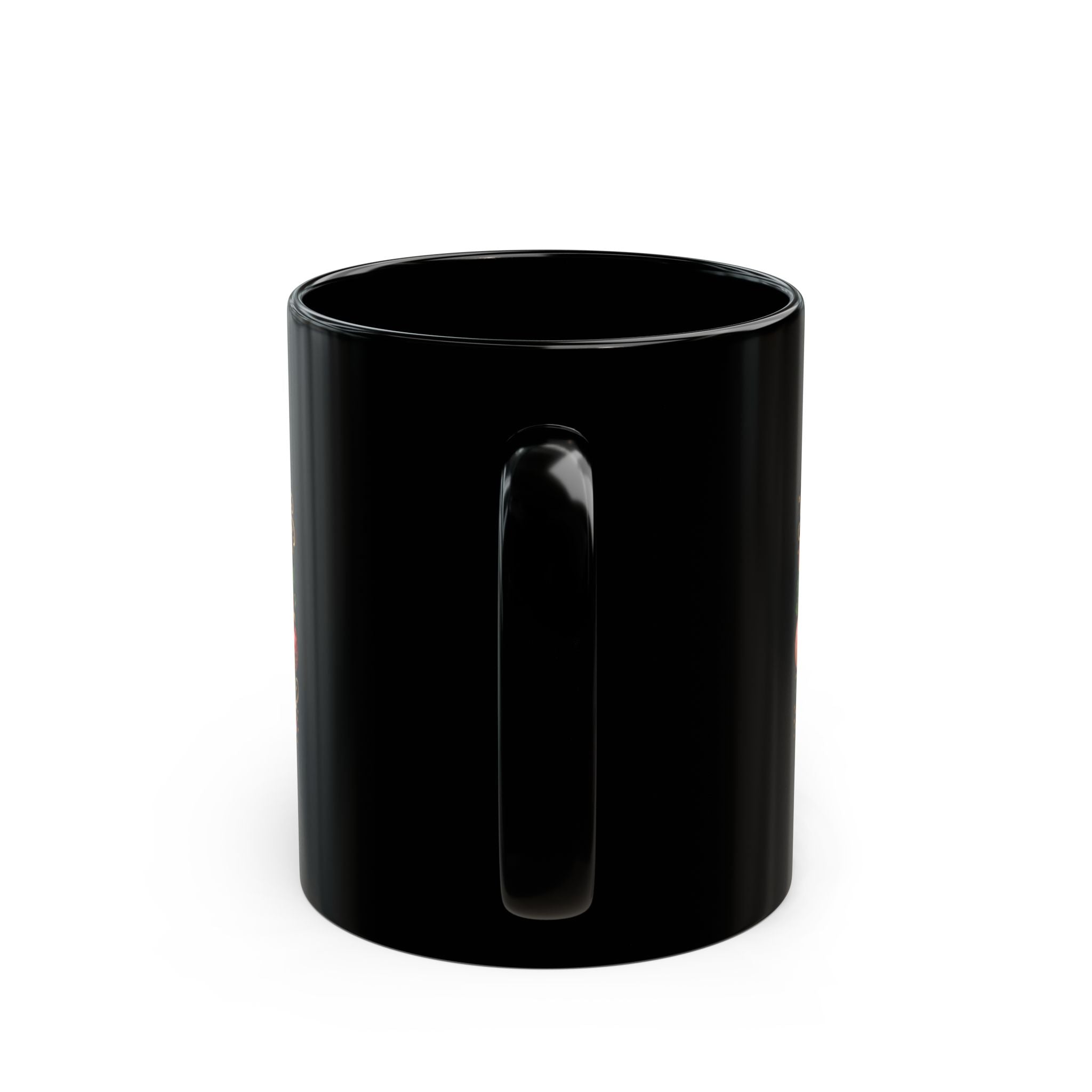 Merry Mama Christmas Mug — Festive Black Ceramic Holiday Coffee Cup