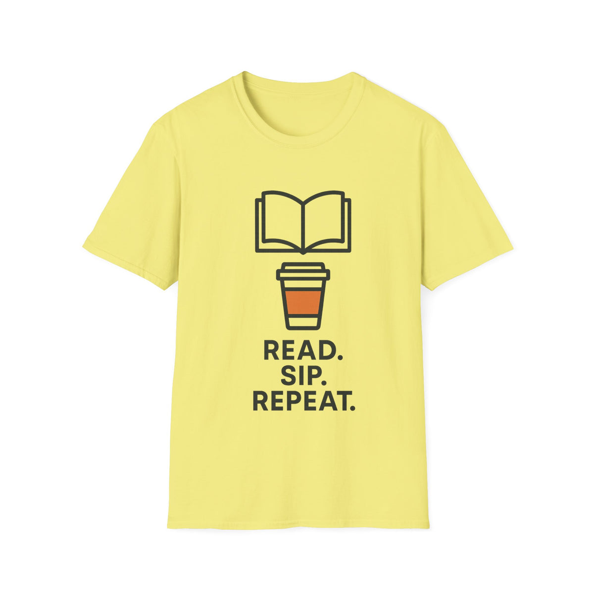 Read Sip Repeat Coffee Cup and Open Book White Graphic Tee - Trending Now - September 2026