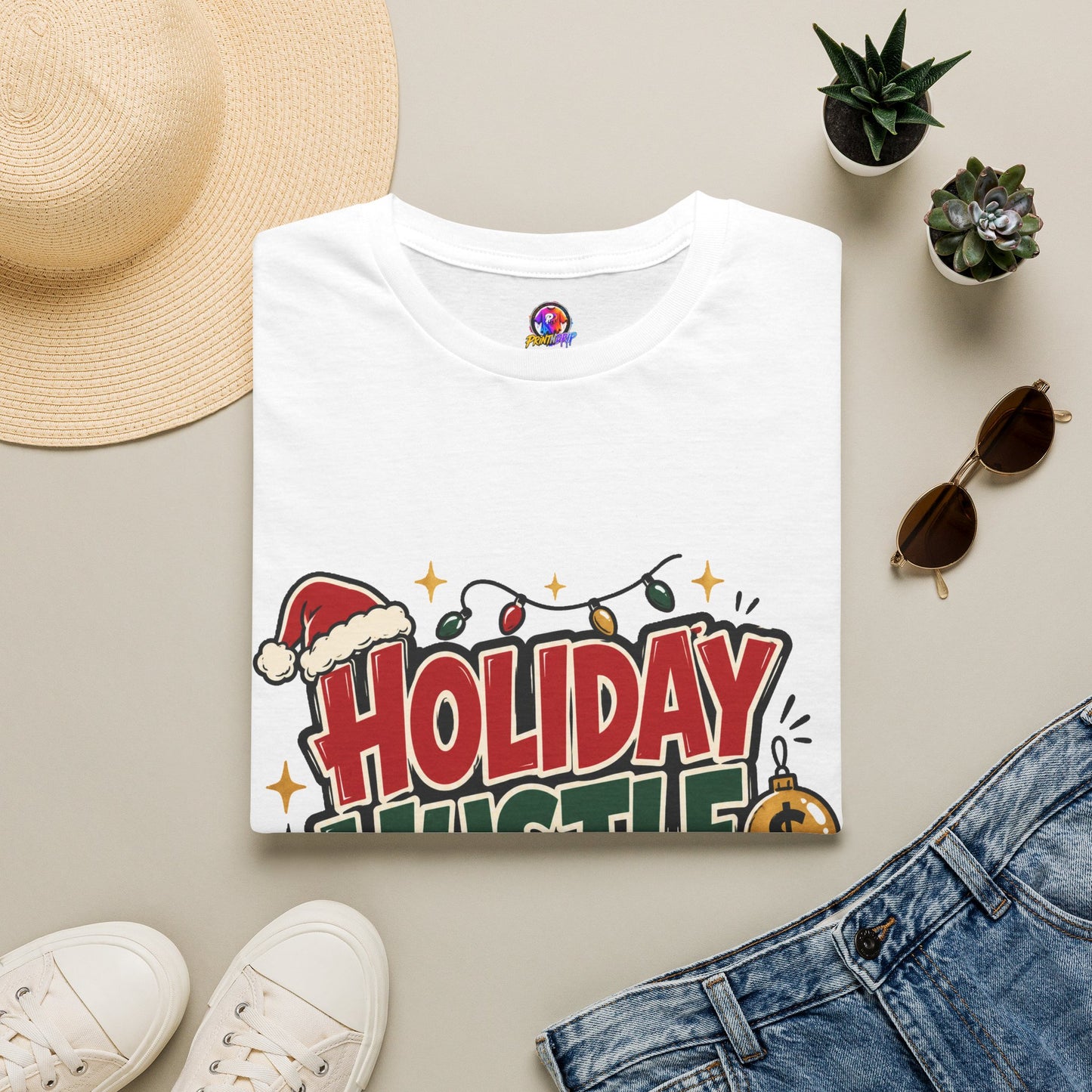 Holiday Hustle Mode T-Shirt — Funny Christmas Graphic Tee