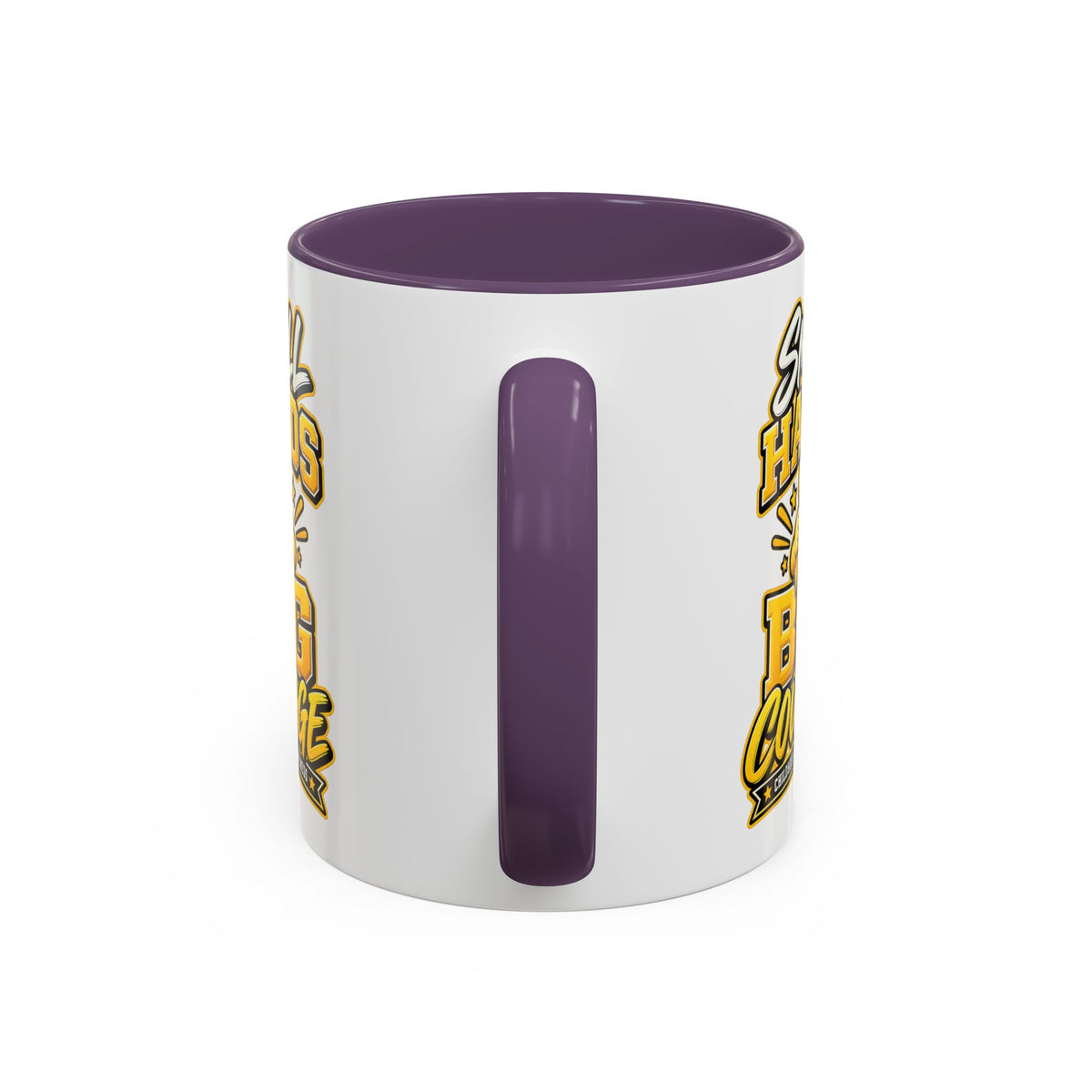 Coffee Mug - "Small Hands Big Courage" Childhood Cancer Awareness Accent Mug