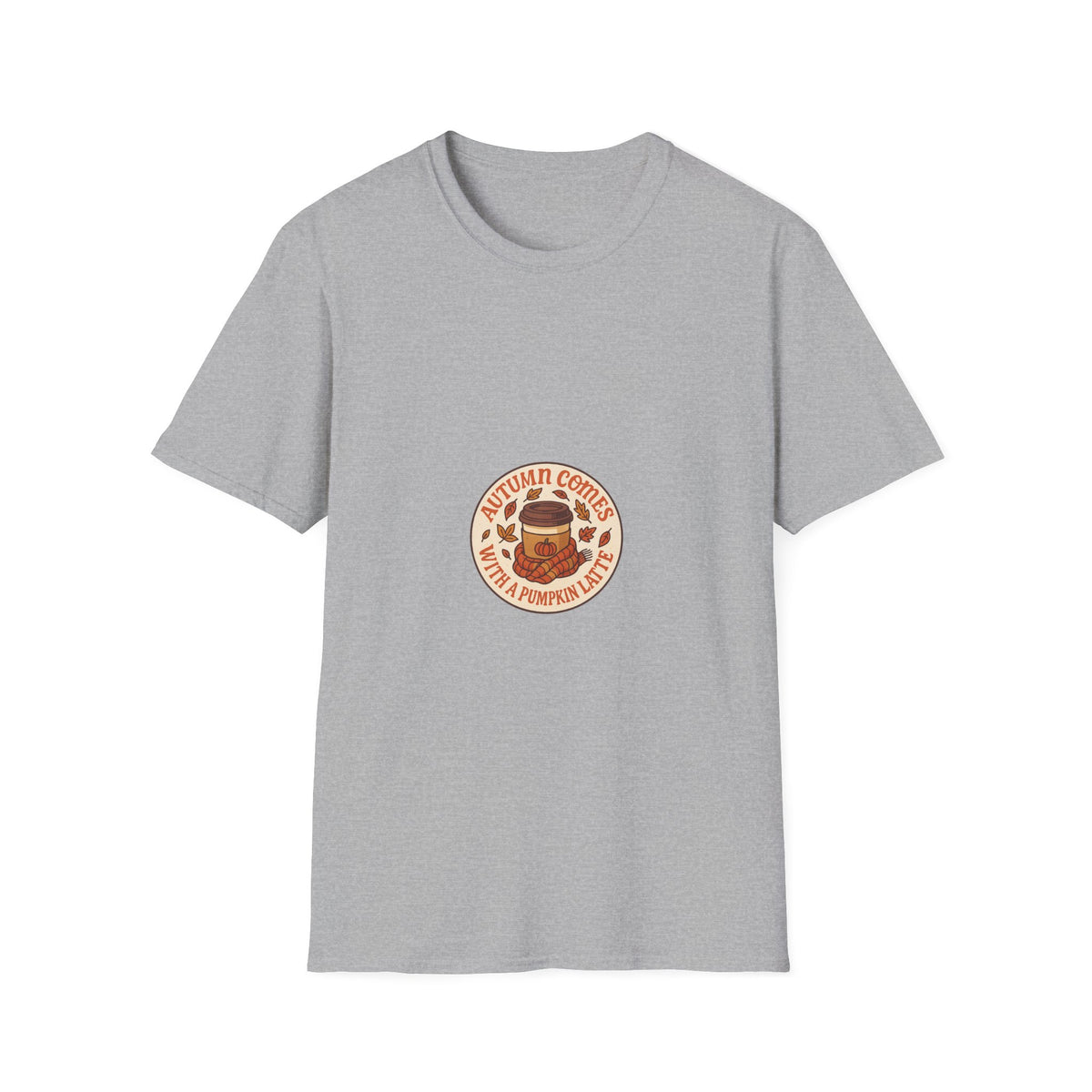 Coffee & Pumpkin Patch T-Shirt — "Autumn Coffee: Pumpkin Spice" Fall Cafe Shirt - Trending Now - October 2026