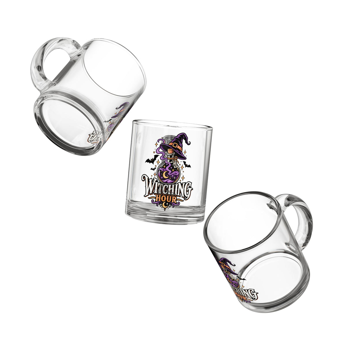 Glass Mug — Witching Hour Halloween 10oz Glass Coffee Cup