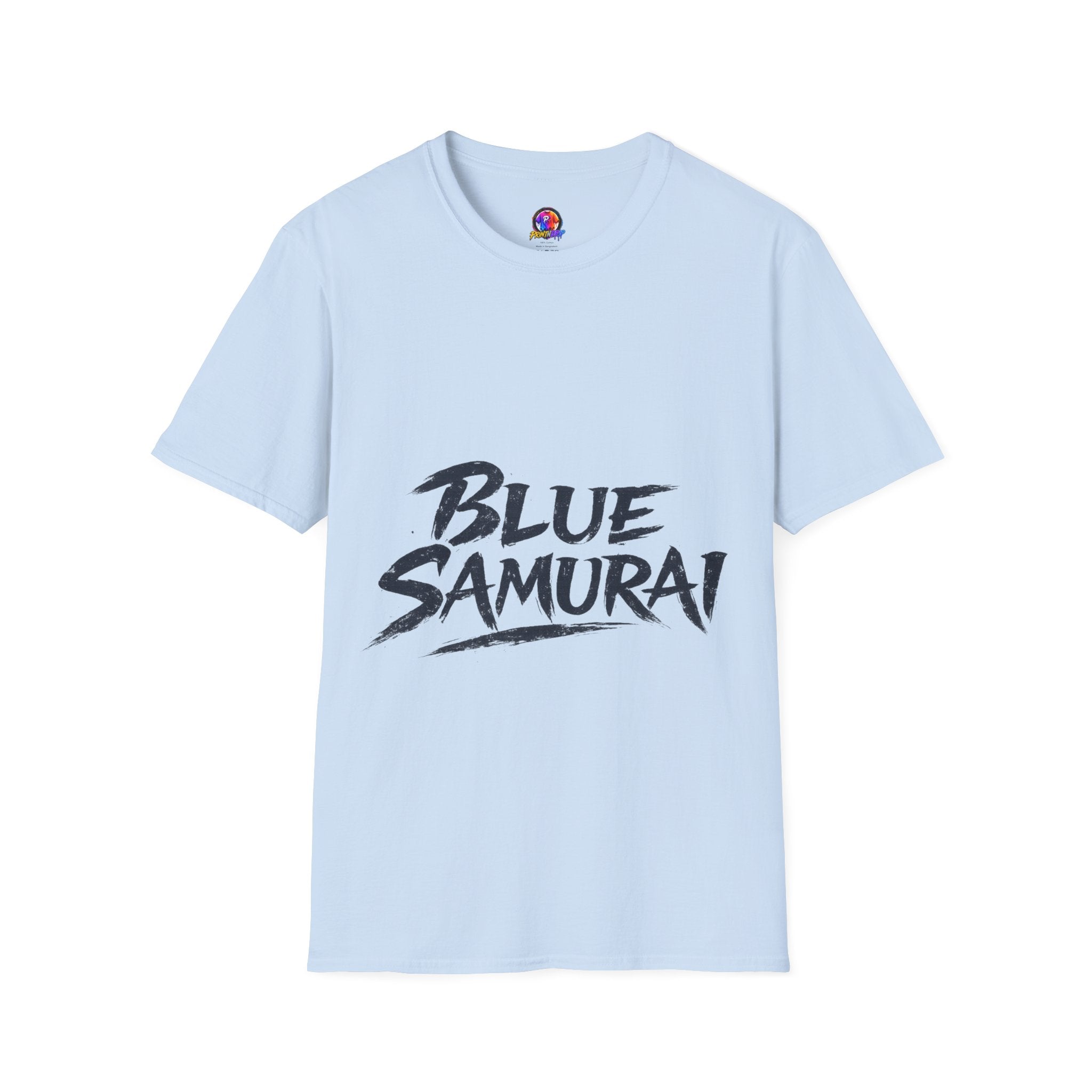 Japan Blue Samurai T-Shirt — Bold Brushstroke Graphic Tee