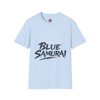 Japan Blue Samurai T-Shirt — Bold Brushstroke Graphic Tee