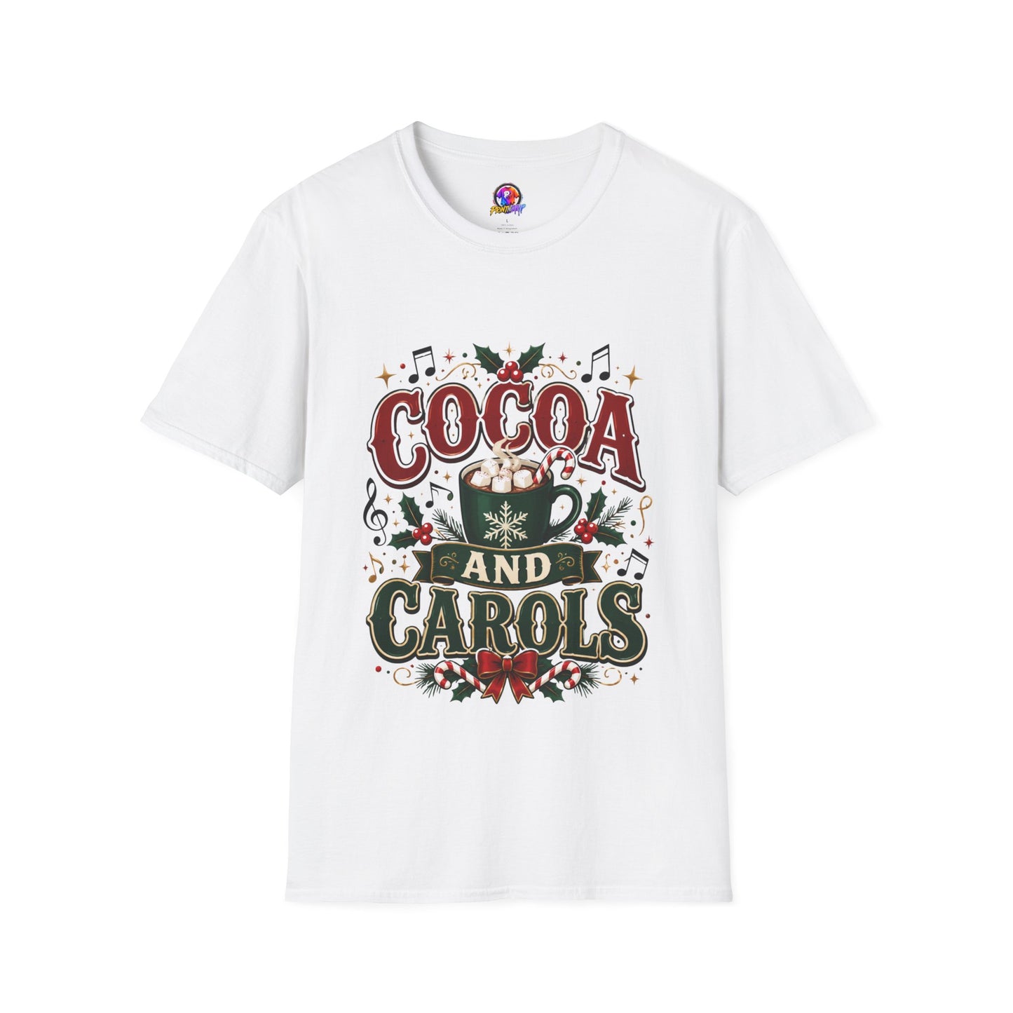 Cocoa and Carols T-Shirt — Cozy Holiday Cocoa Graphic Tee