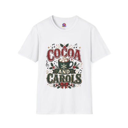 Cocoa and Carols T-Shirt — Cozy Holiday Cocoa Graphic Tee