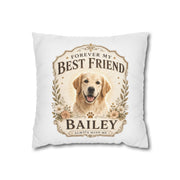 Personalized Dog Pillowcase  Milo Bailey Dog Dad Mom— "Forever My Best Friend" Custom Pet Name Cushion Cover