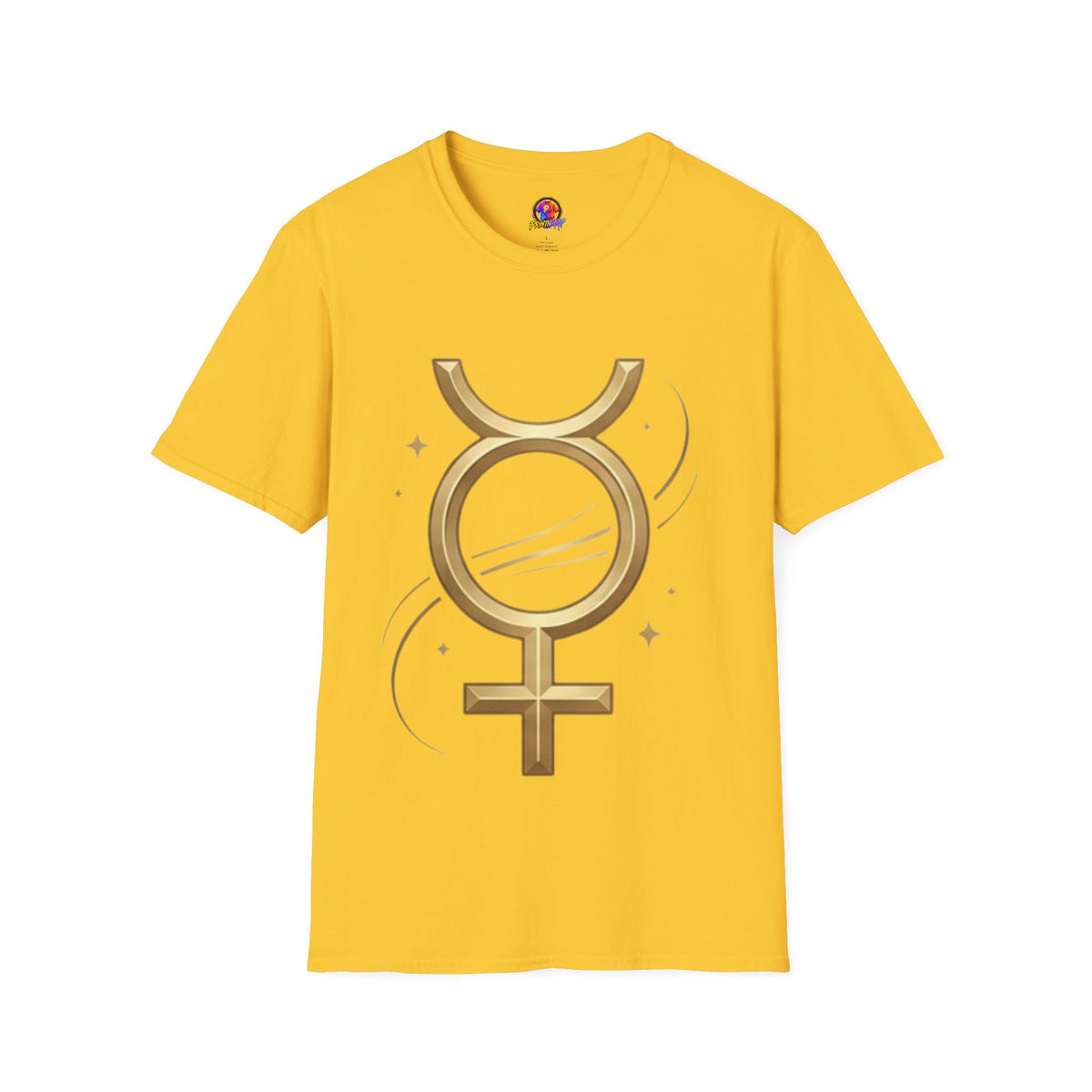 Gold Mercury Astrology Symbol Tee T-Shirt