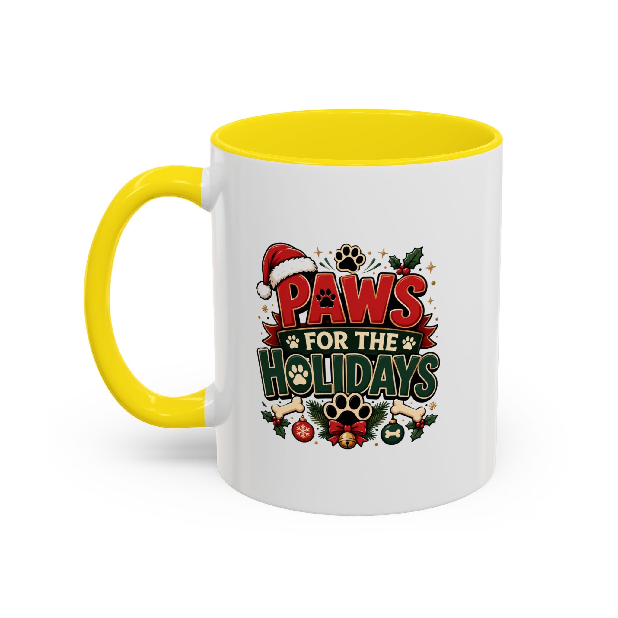 Paws for the Holidays Coffee Mug - Festive Pet Lover Accent Mug