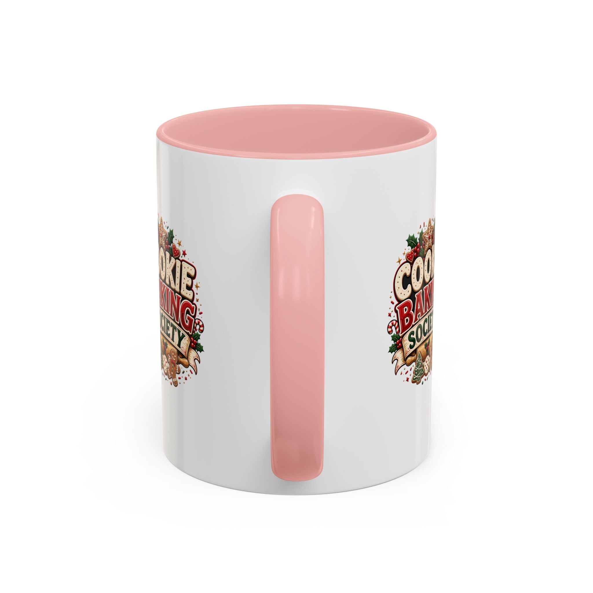 Cookie Baking Society Accent Coffee Mug — Holiday Baking Ceramic Mug