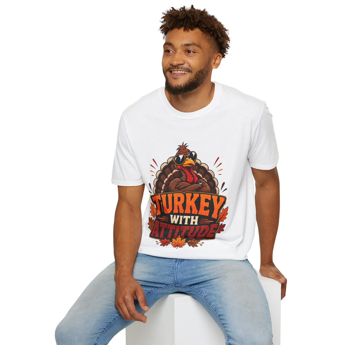 Thanksgiving T-Shirt Turkey With Attitude T-Shirt — Funny Thanksgiving Turkey Graphic Tee