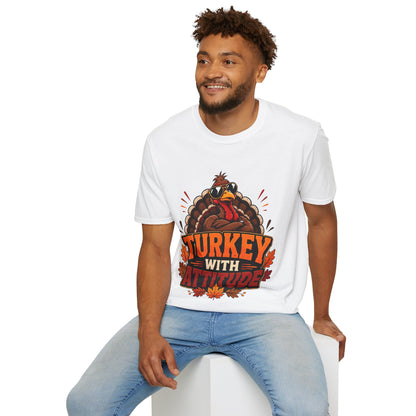 Turkey With Attitude T-Shirt — Funny Thanksgiving Turkey Graphic Tee
