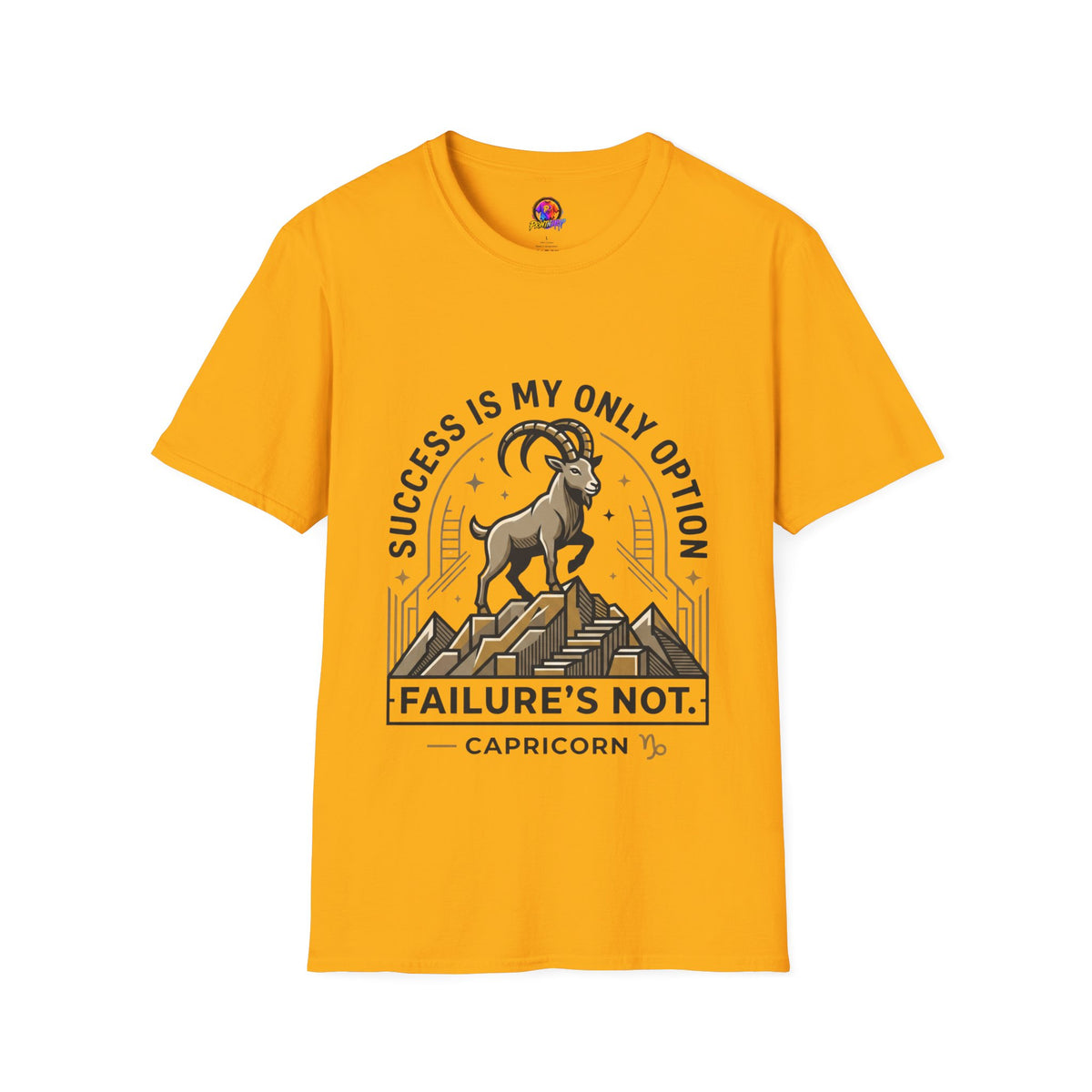 Capricorn Goat T-Shirt — "Success Is My Only Option" Motivational Zodiac Tee