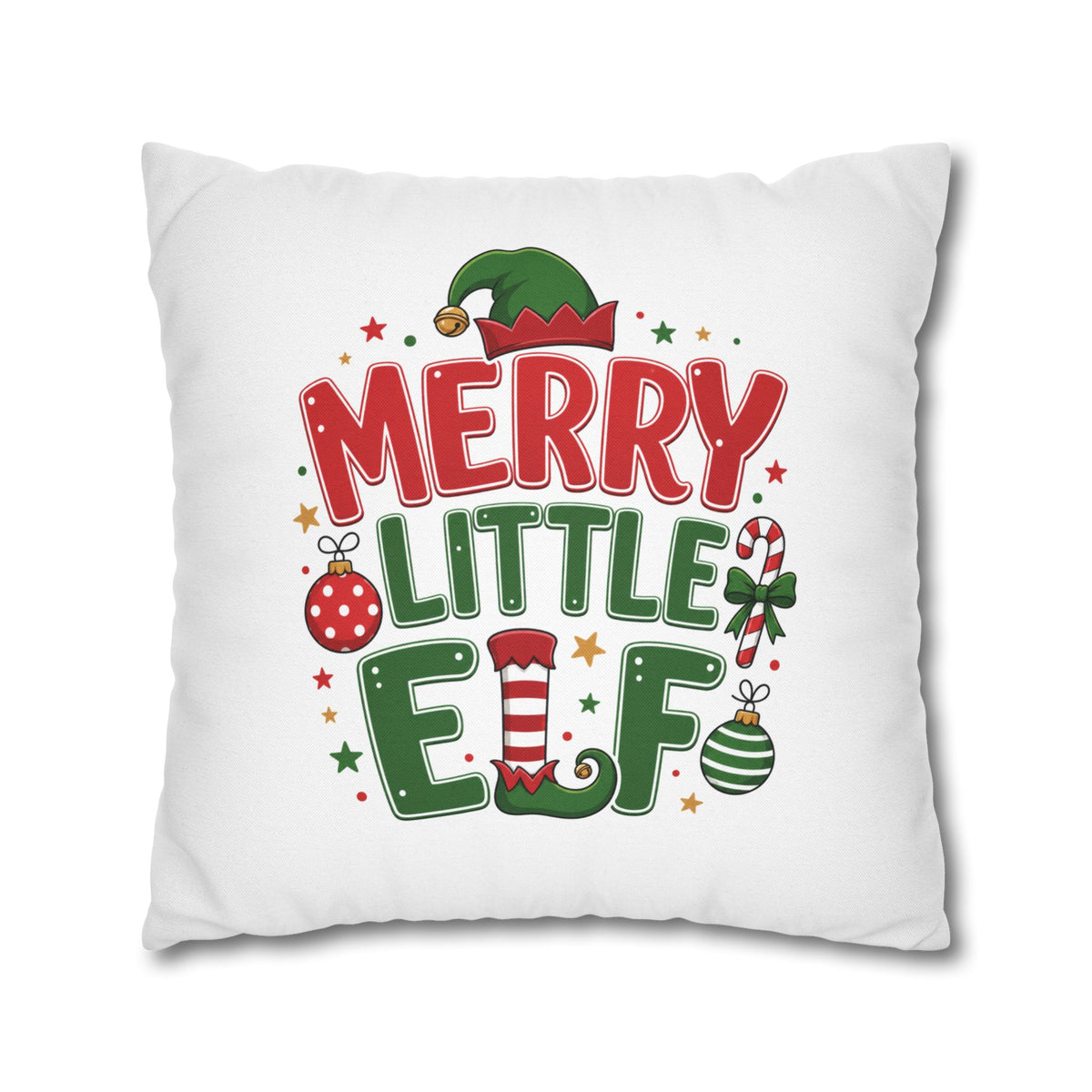 Christmas Pillowcase Merry Little Elf Christmas Pillowcase