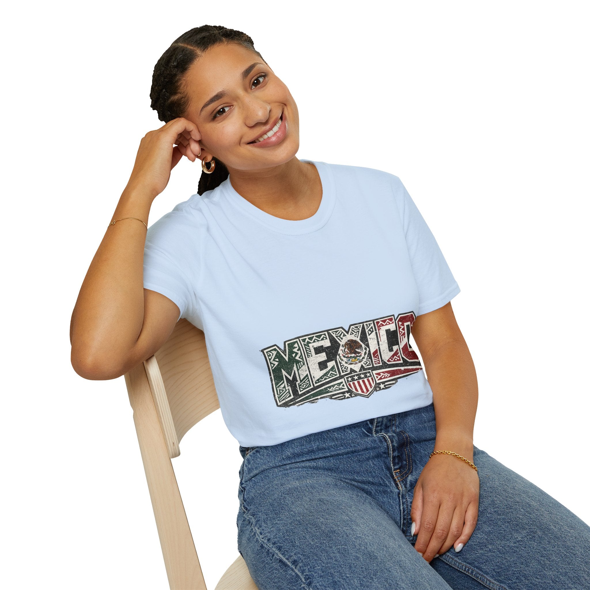 Mexico Pride Graphic T-Shirt — Retro Mexican Flag Design