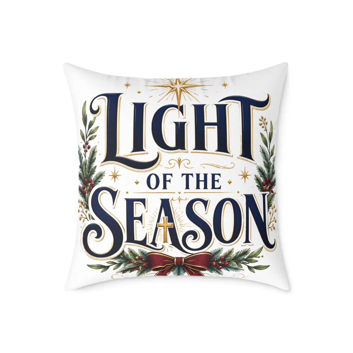 Christmas Light of the Season Holiday Throw Pillow - Christmas Decorative Cushion