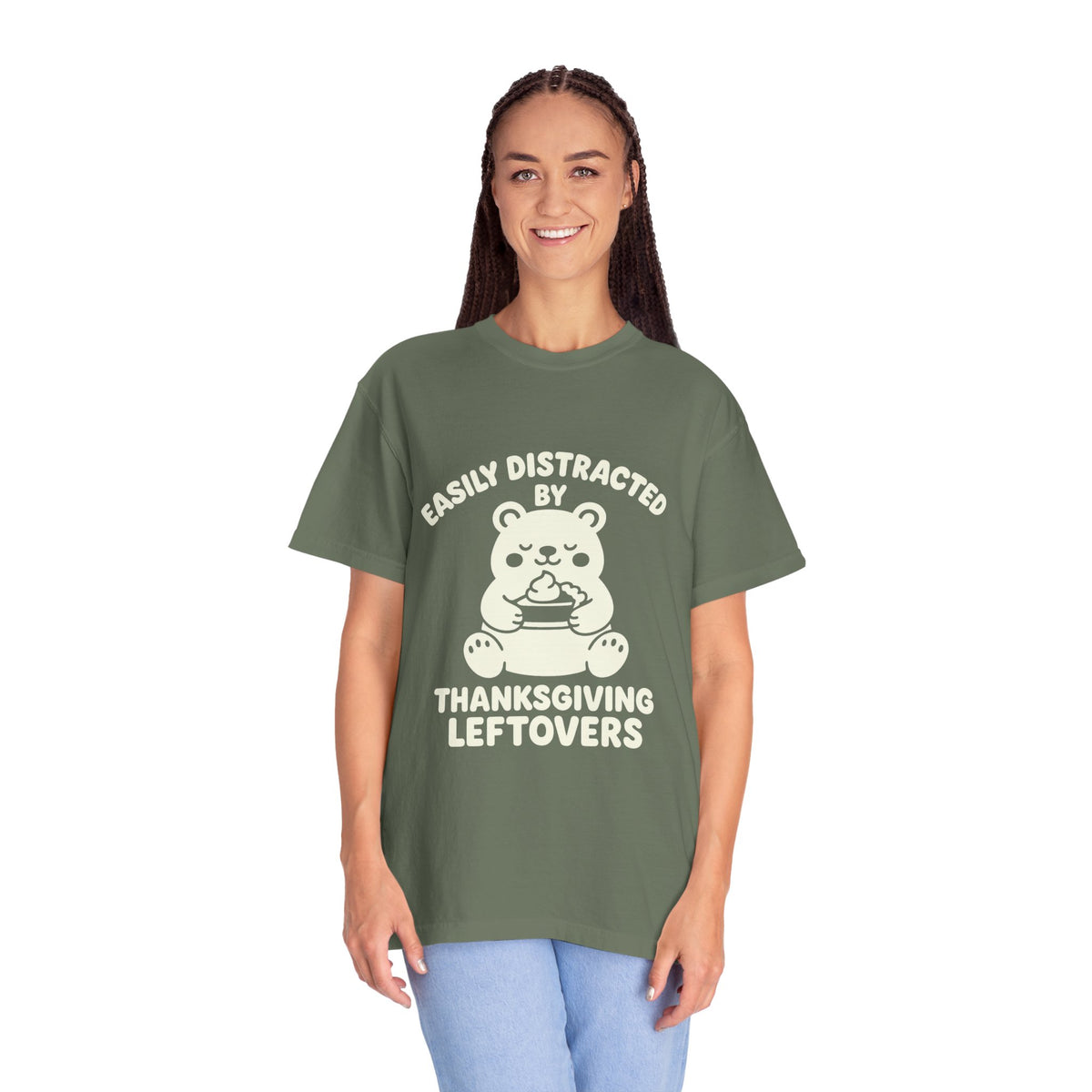 Easily Distracted by Thanksgiving Leftovers T-Shirt — Cute Turkey/Bear Holiday Tee - Trending Now - October 2026