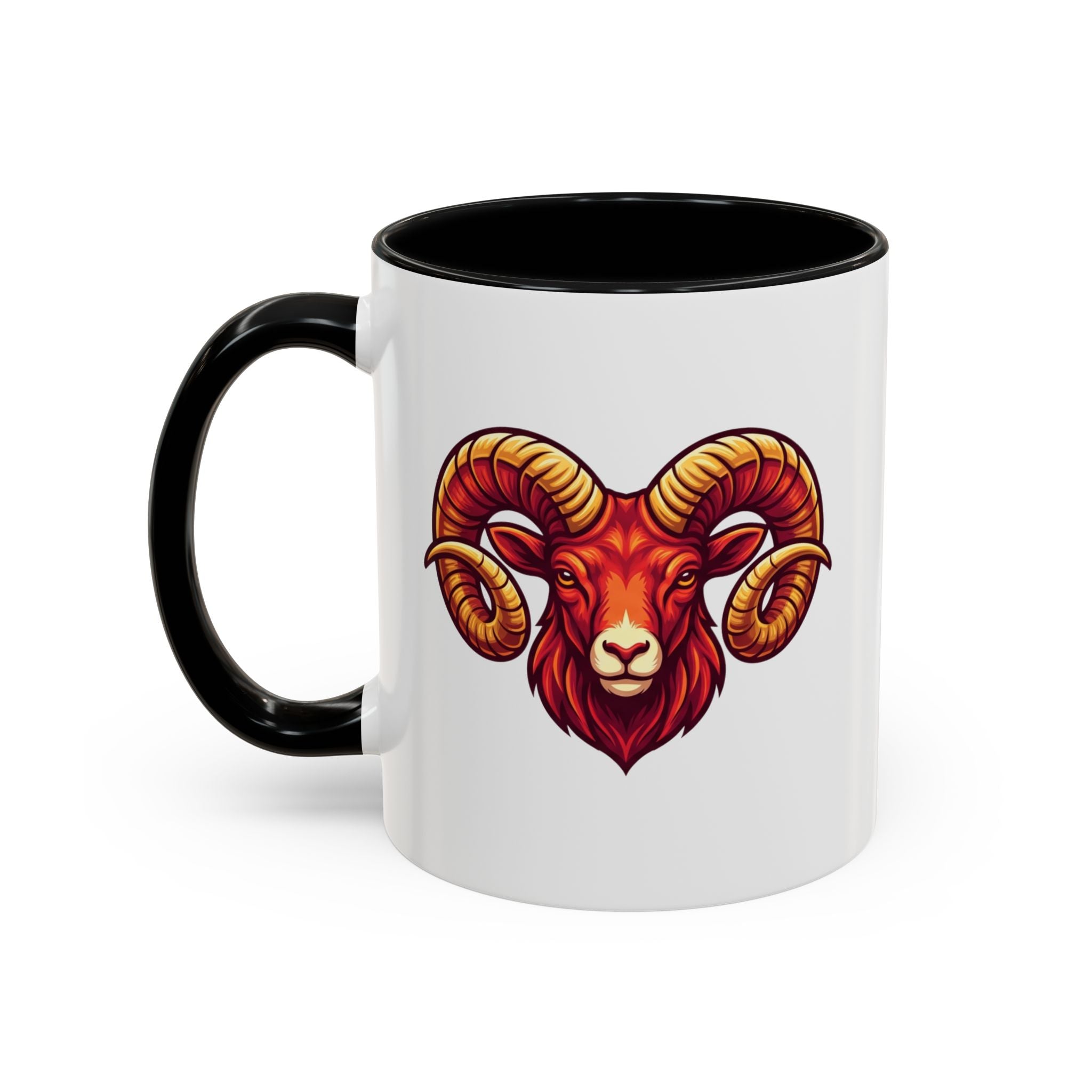 Aries Ram Accent Coffee Mug — Zodiac Goat Horoscope Gift
