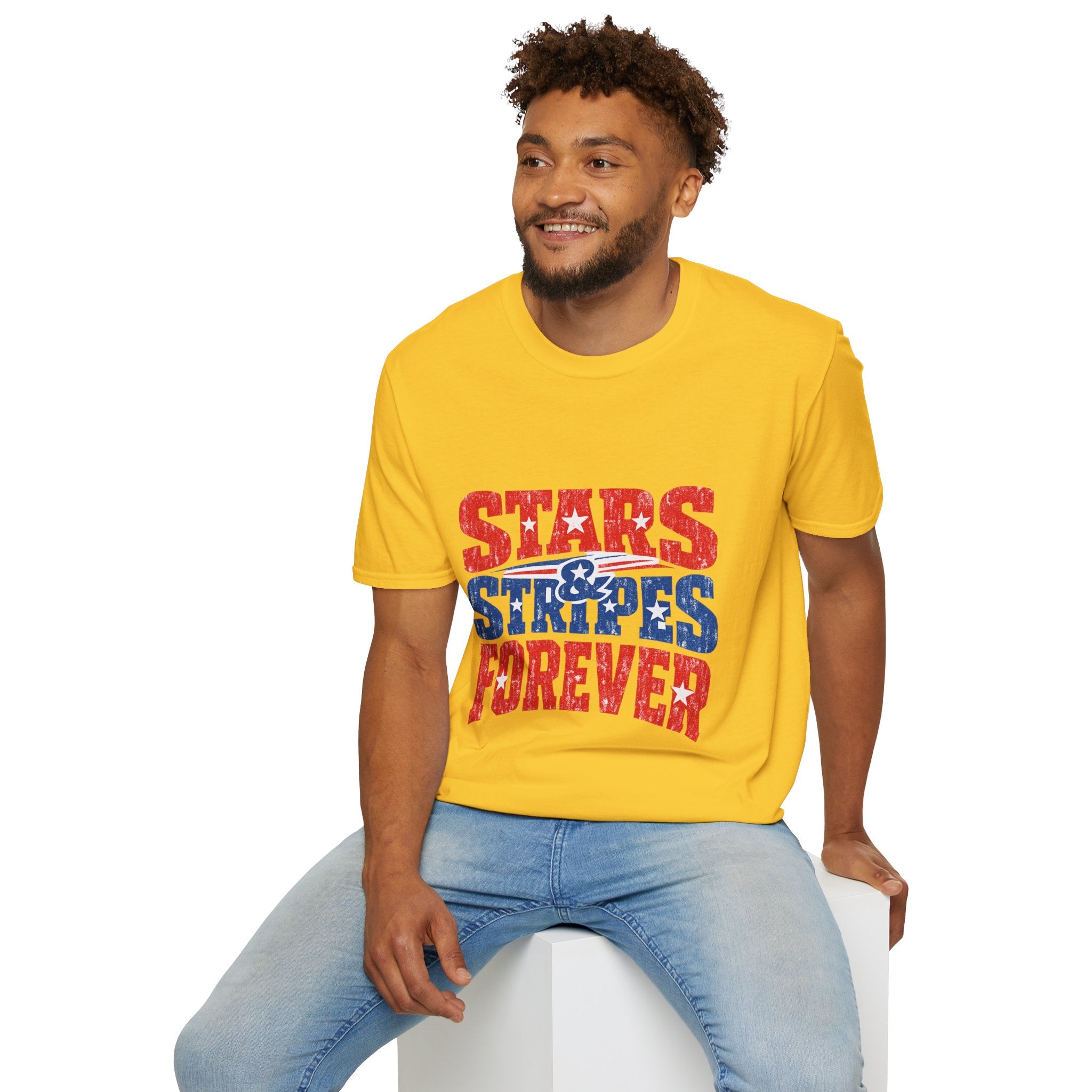 USA Stars & Stripes Forever T-Shirt — Patriotic Red White Blue Graphic Tee