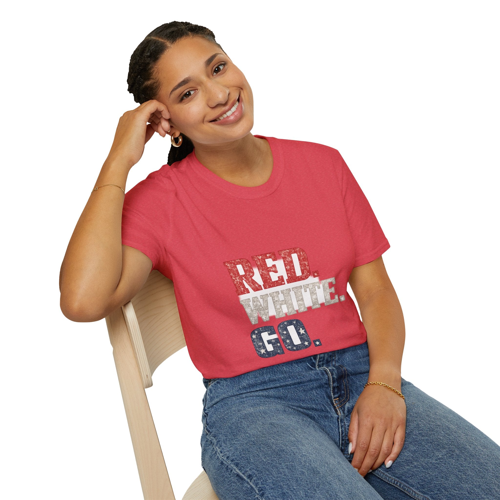 USA Patriotic 'Red. White. Go.' T-Shirt — 4th of July Independence Day Tee