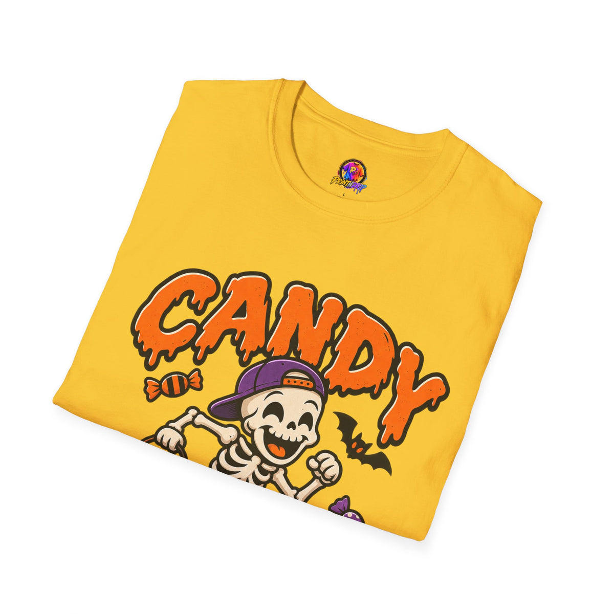 Candy Run Crew T-Shirt — Halloween Skeleton Trick-or-Treat Tee