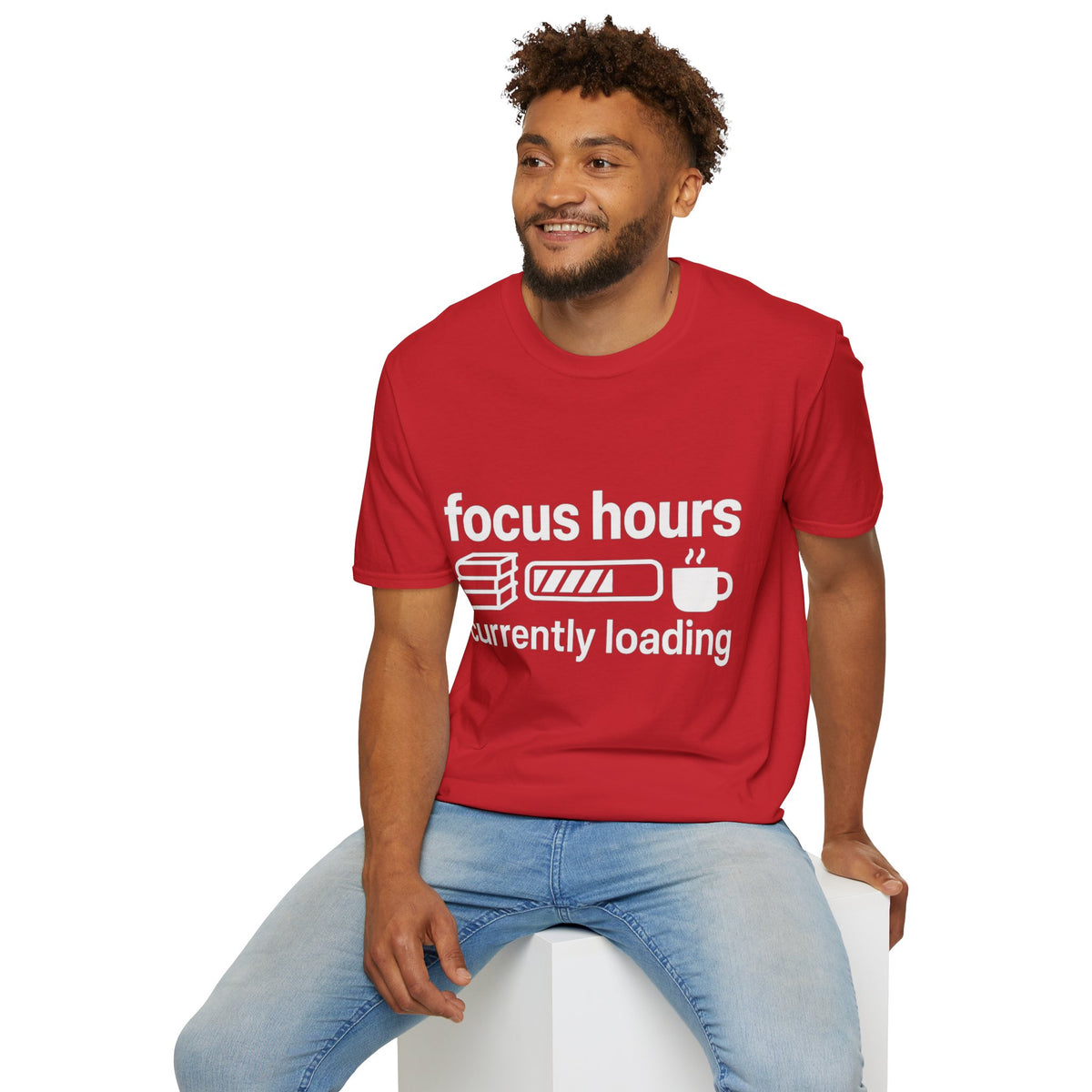 Focus Hours T-Shirt — "Focus Hours Currently Loading" Graphic Tee for Productivity & Remote Work - Trending Now - August 2026 Trends - Everyday T-Shirt