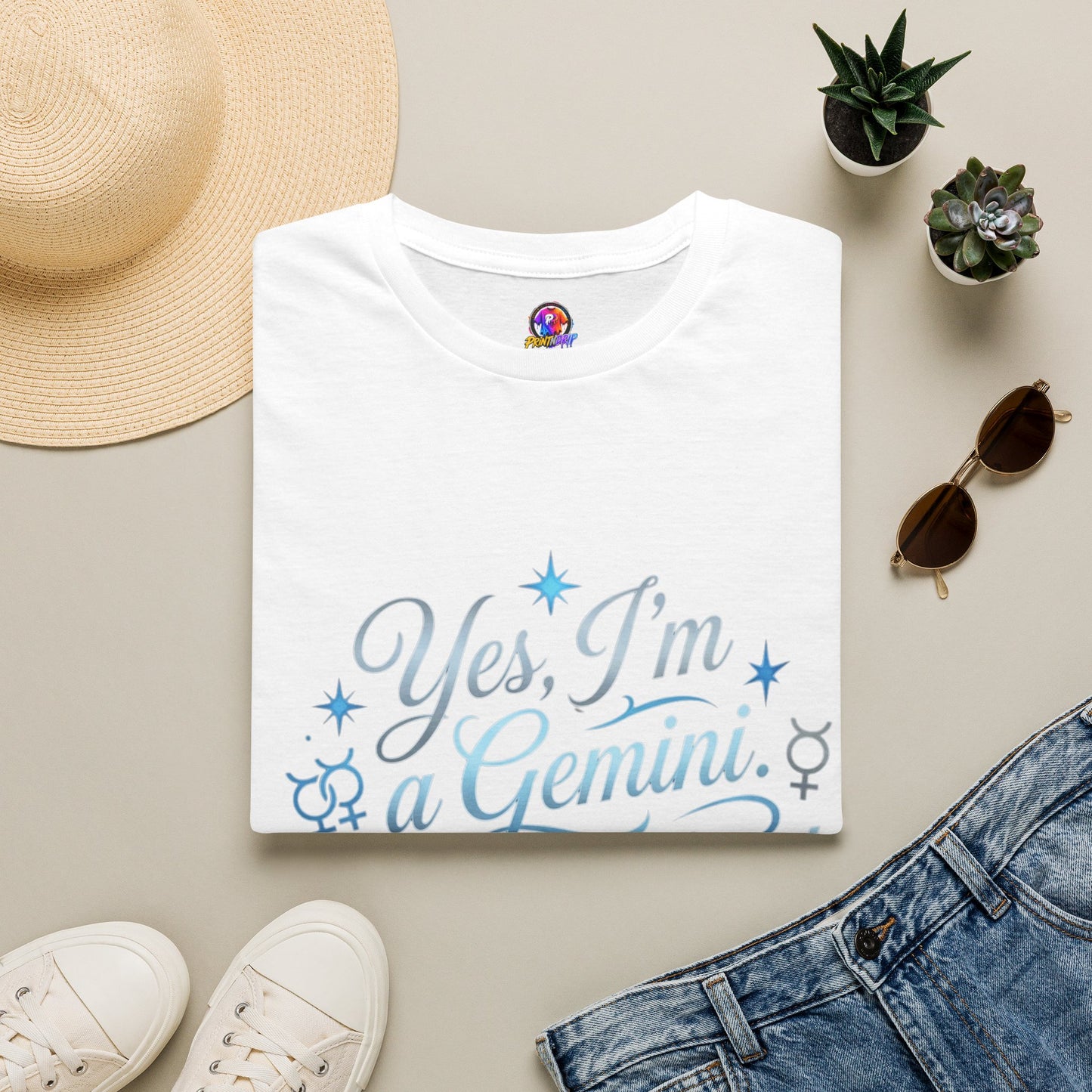 Yes, I'm a Gemini T-Shirt — Funny Zodiac Astrology Tee (“No, I will not pick a side”)