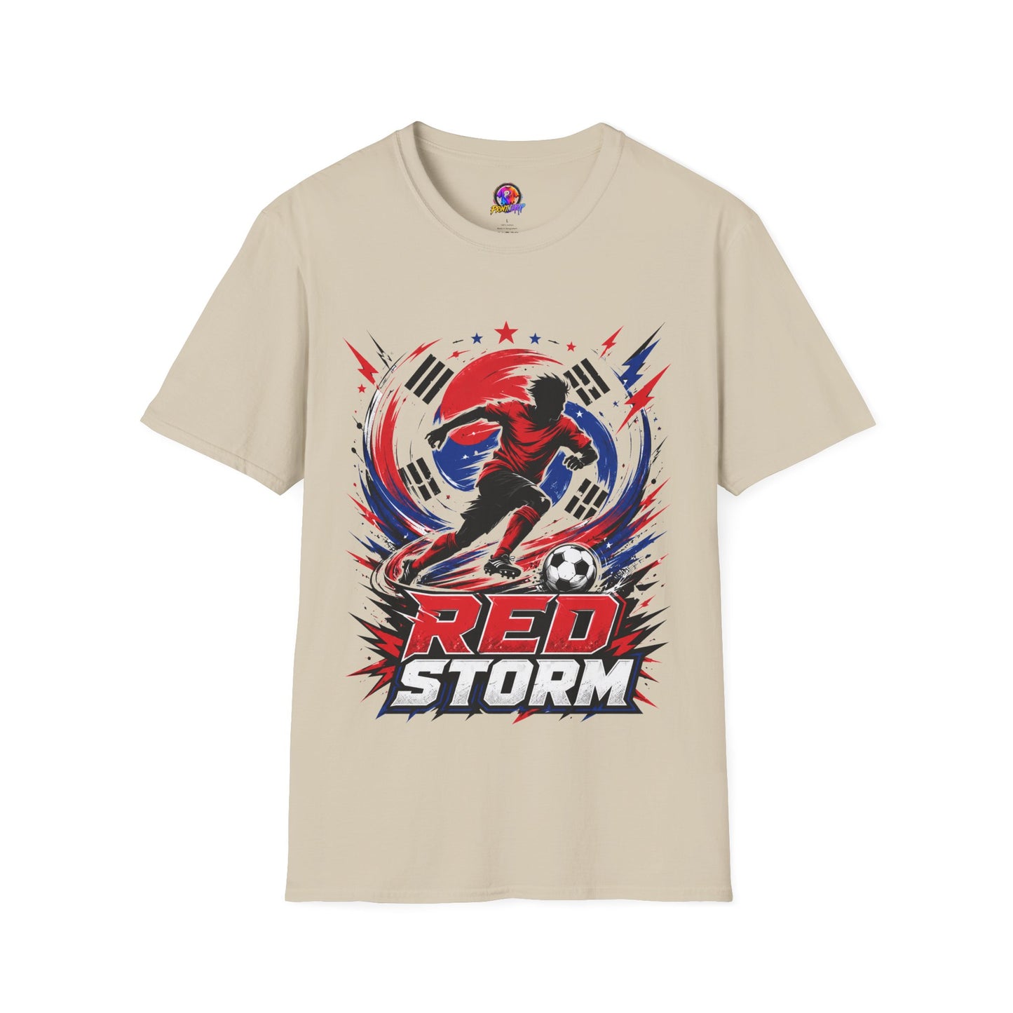 South Korea Red Storm Soccer T-Shirt — Dynamic Player Graphic Tee