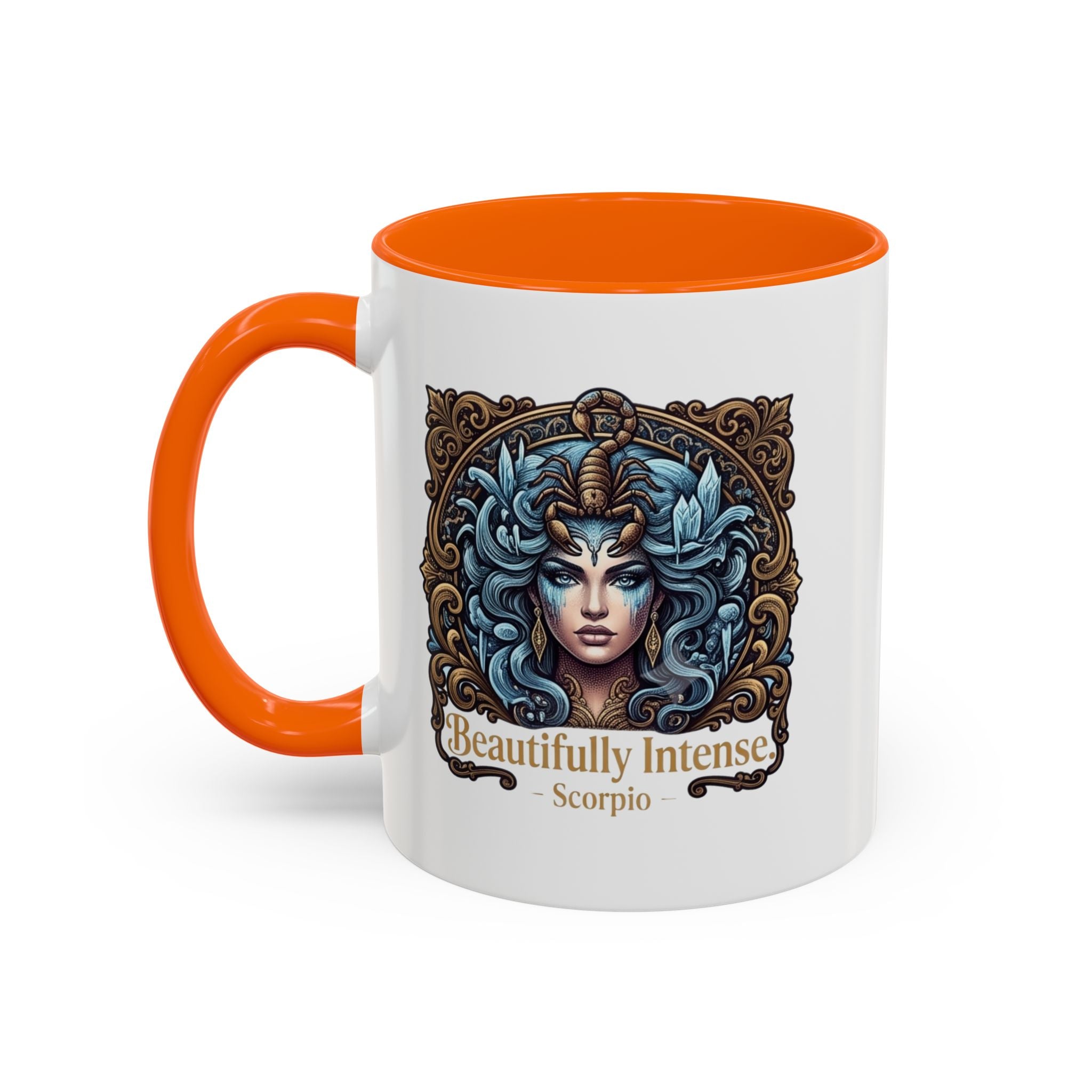 Scorpio Accent Coffee Mug — "Beautifully Intense" Zodiac Design (11/15oz)