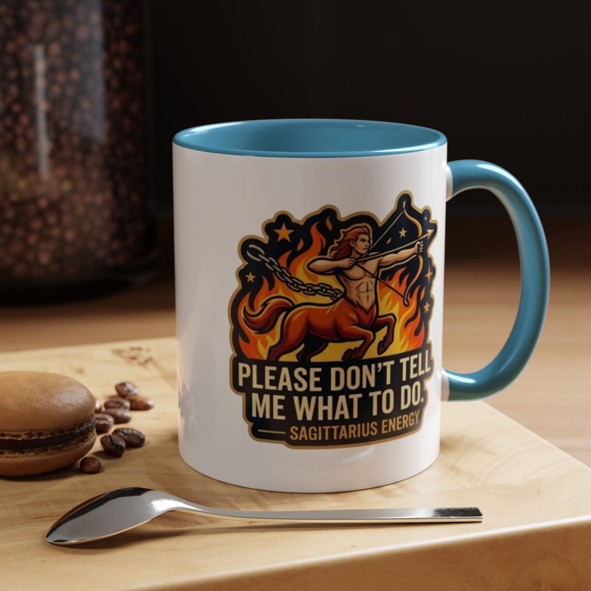 Sagittarius Coffee Mug — "Please Don't Tell Me What To Do" Zodiac Accent Mug (11/15oz)