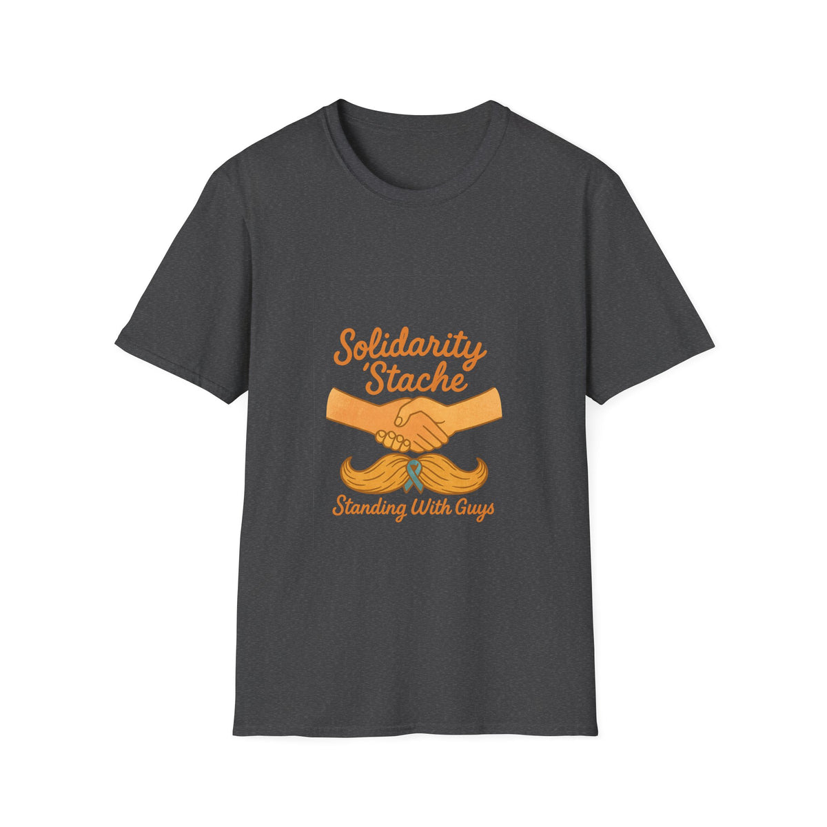 T-Shirt — Solidarity Stache Orange Mustache Graphic (Movember Support) - Trending Now - October 2026