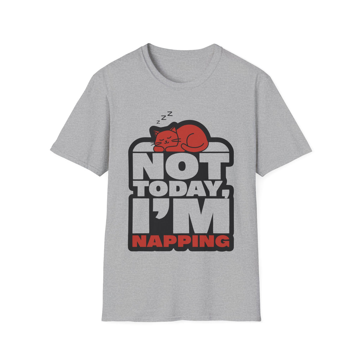 Not Today I'm Napping Orange Cat Tee - Funny Lazy Kitten Bubble Graphic T-Shirt - Trending Now - September 2026