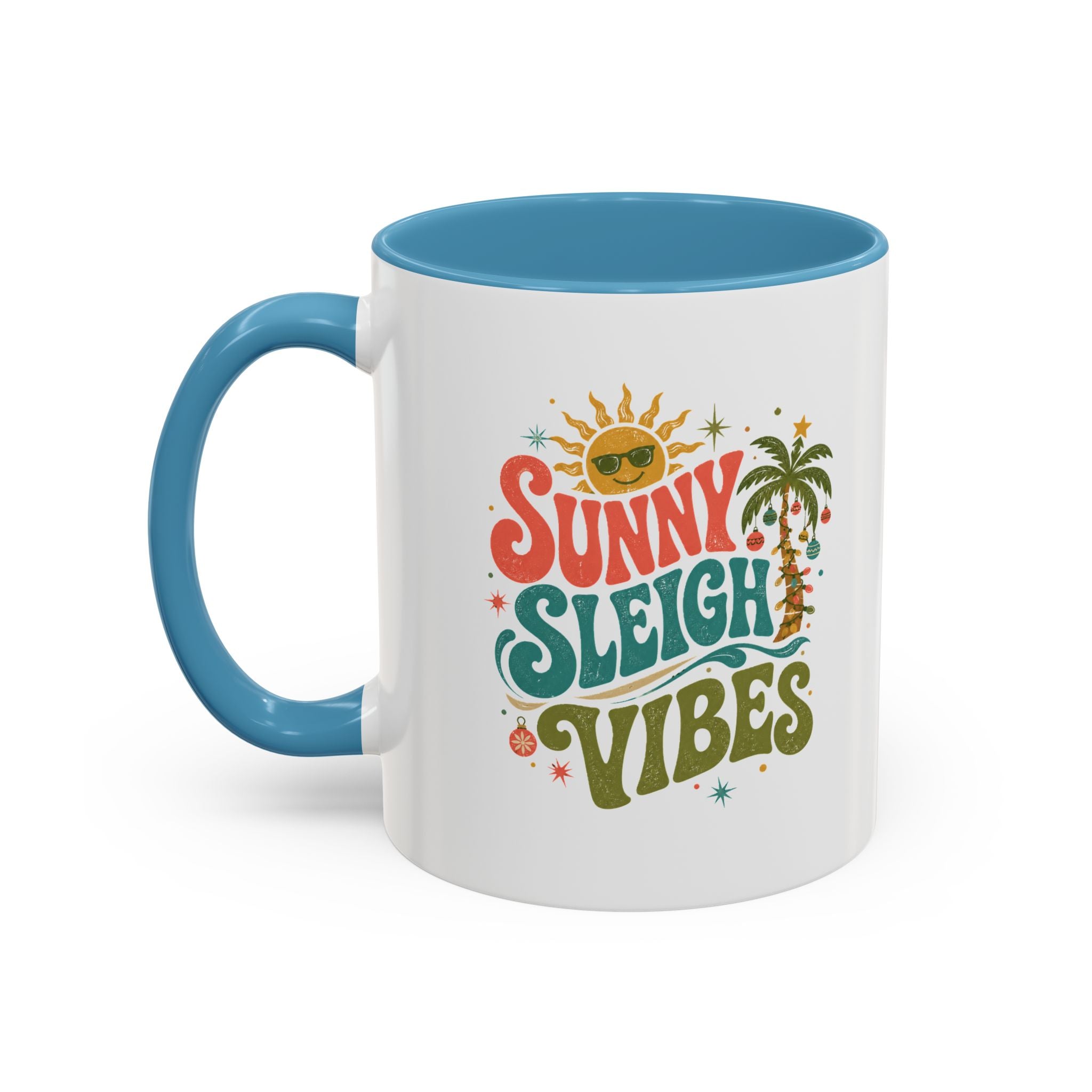 Modern Day Christmas Sunny Sleigh Vibes Coffee Mug