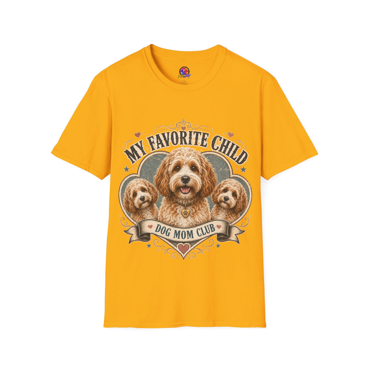 Dog Mom T-Shirt — "My Favorite Child" Cavalier Love Graphic Tee