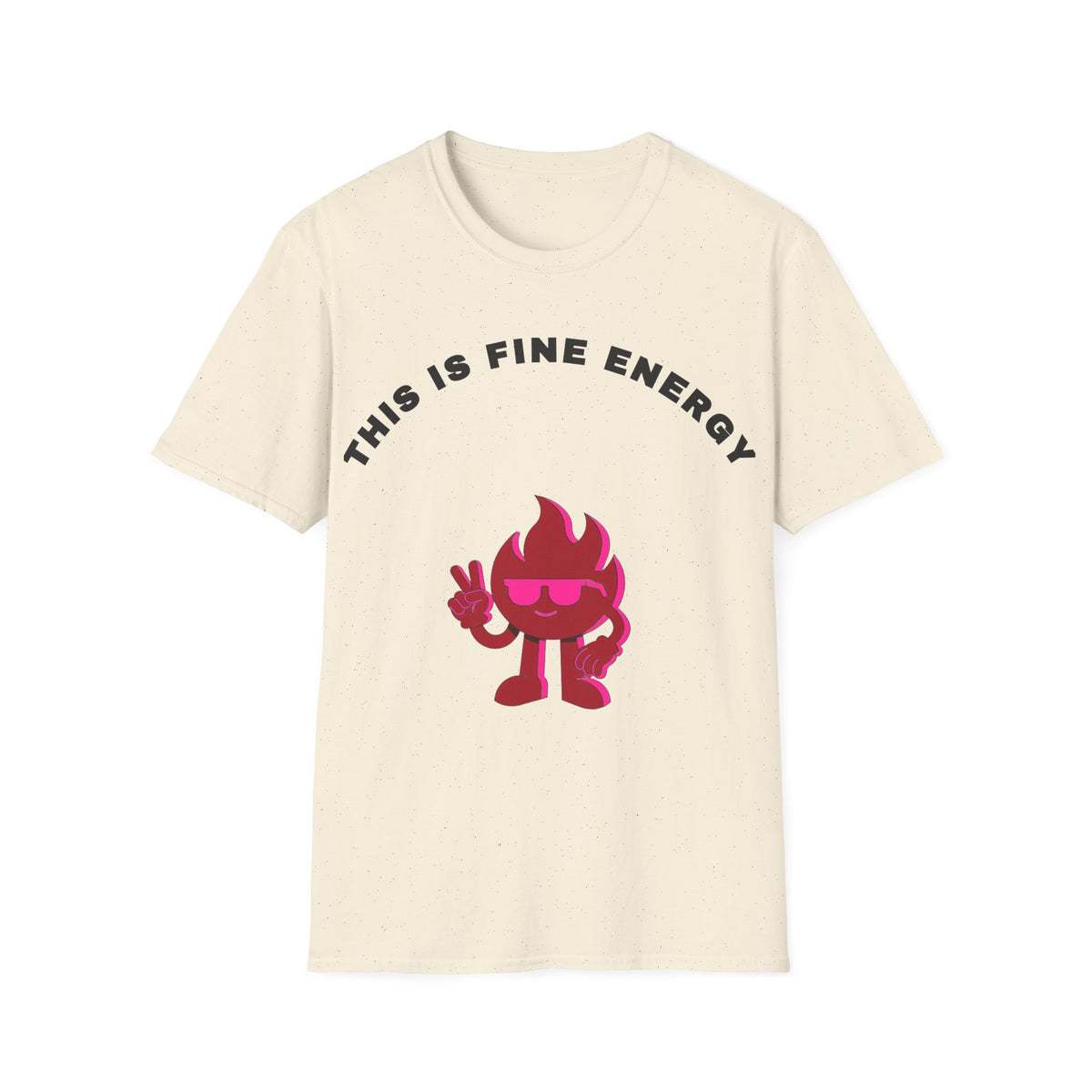 This Is Fine Energy T‑Shirt — Cute Fire Character Graphic Tee - Trending Now - September 2026