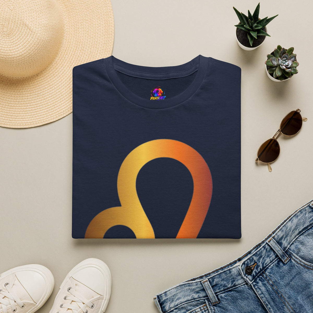 Leo Zodiac Drip T-Shirt — Colorful Astrology Sign Tee