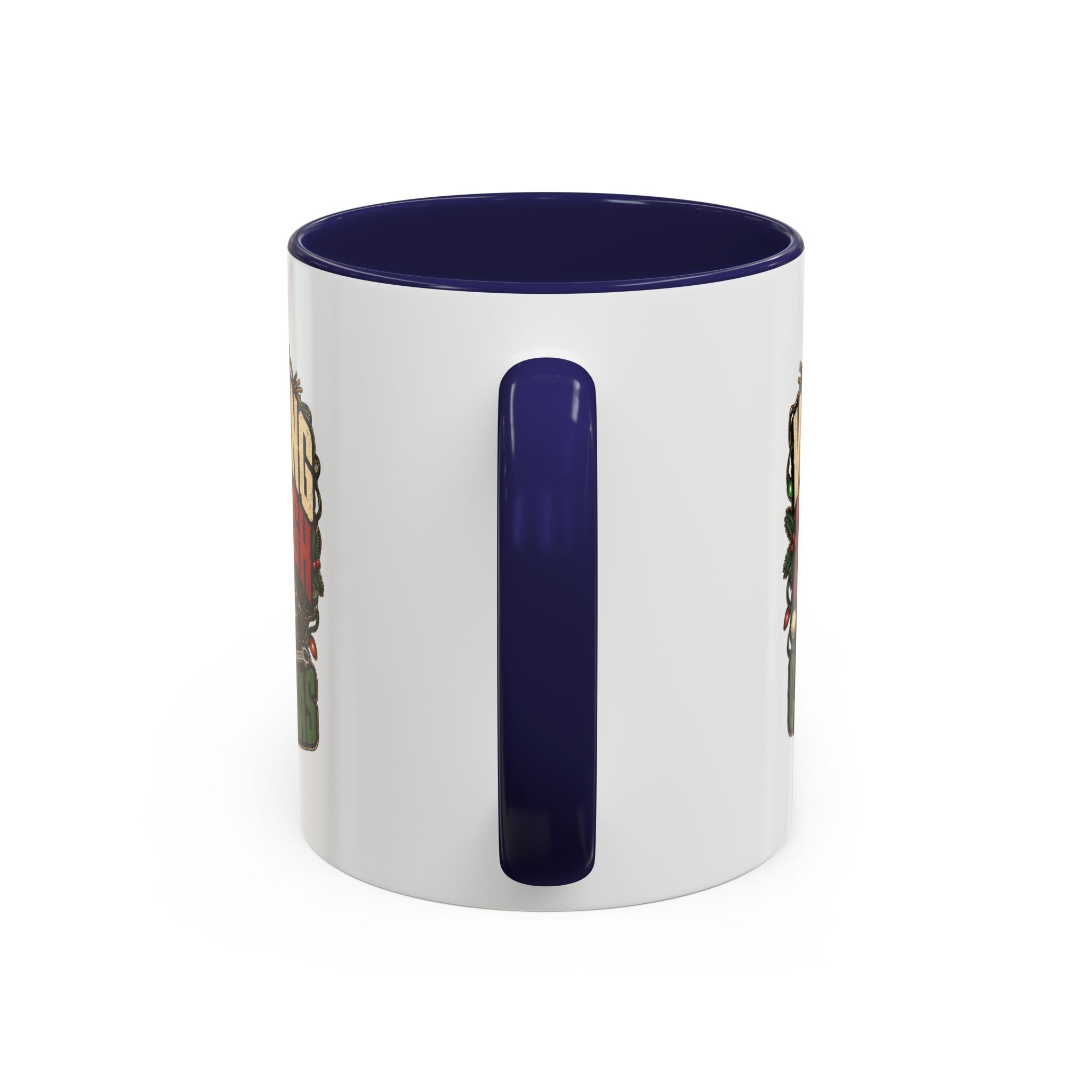 Modern Day Christmas Working Through Christmas Coffee Mug — Funny Holiday Work & Overtime Gift