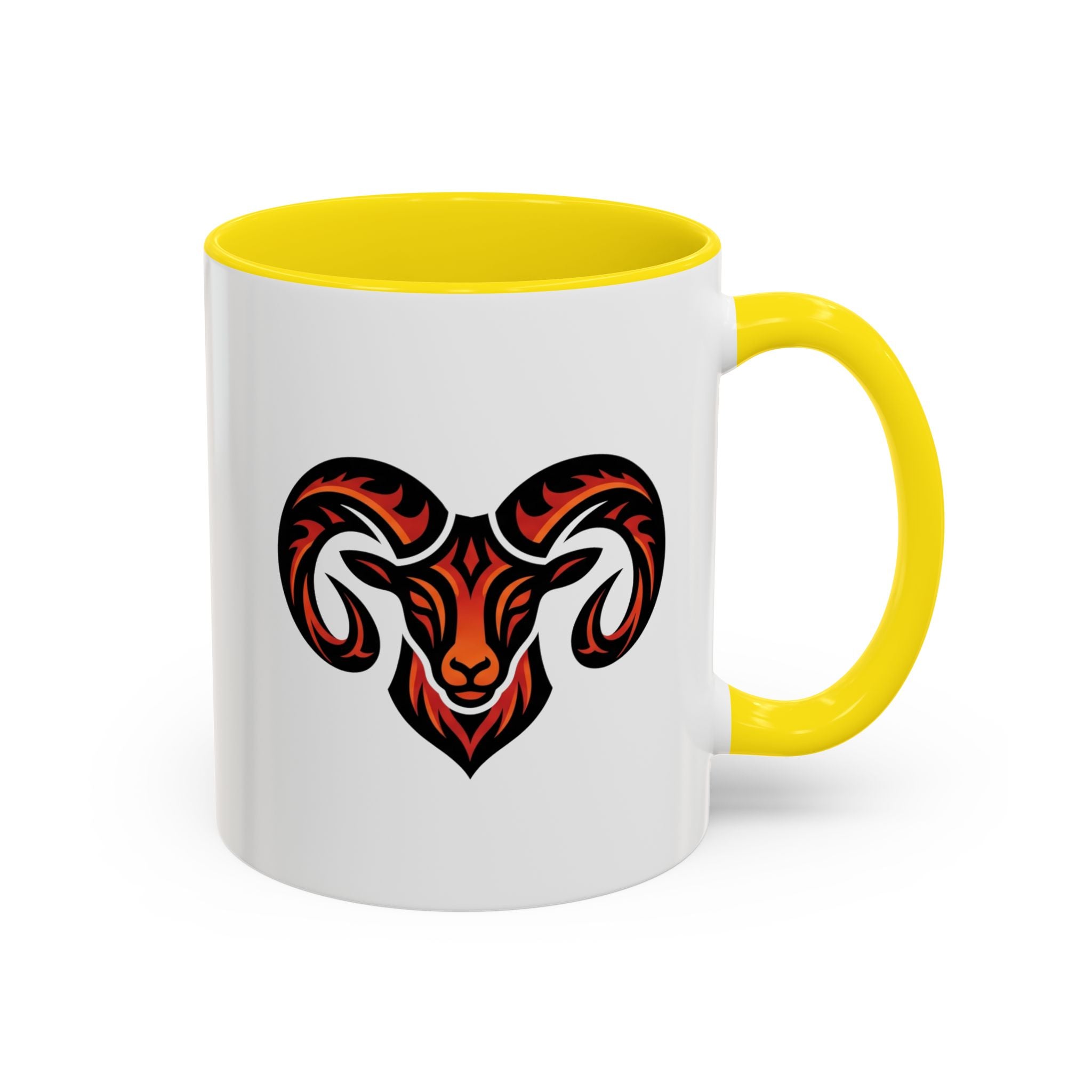Ram Head Coffee Mug — Bold Tribal Goat Design Accent Mug