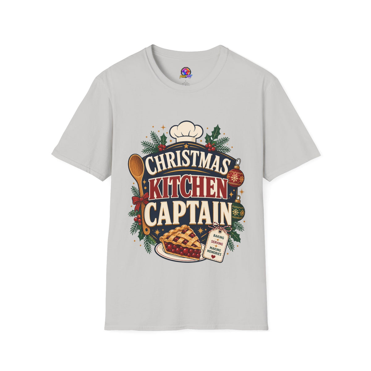 Christmas Kitchen Captain T-Shirt — Festive Holiday Cooking Tee